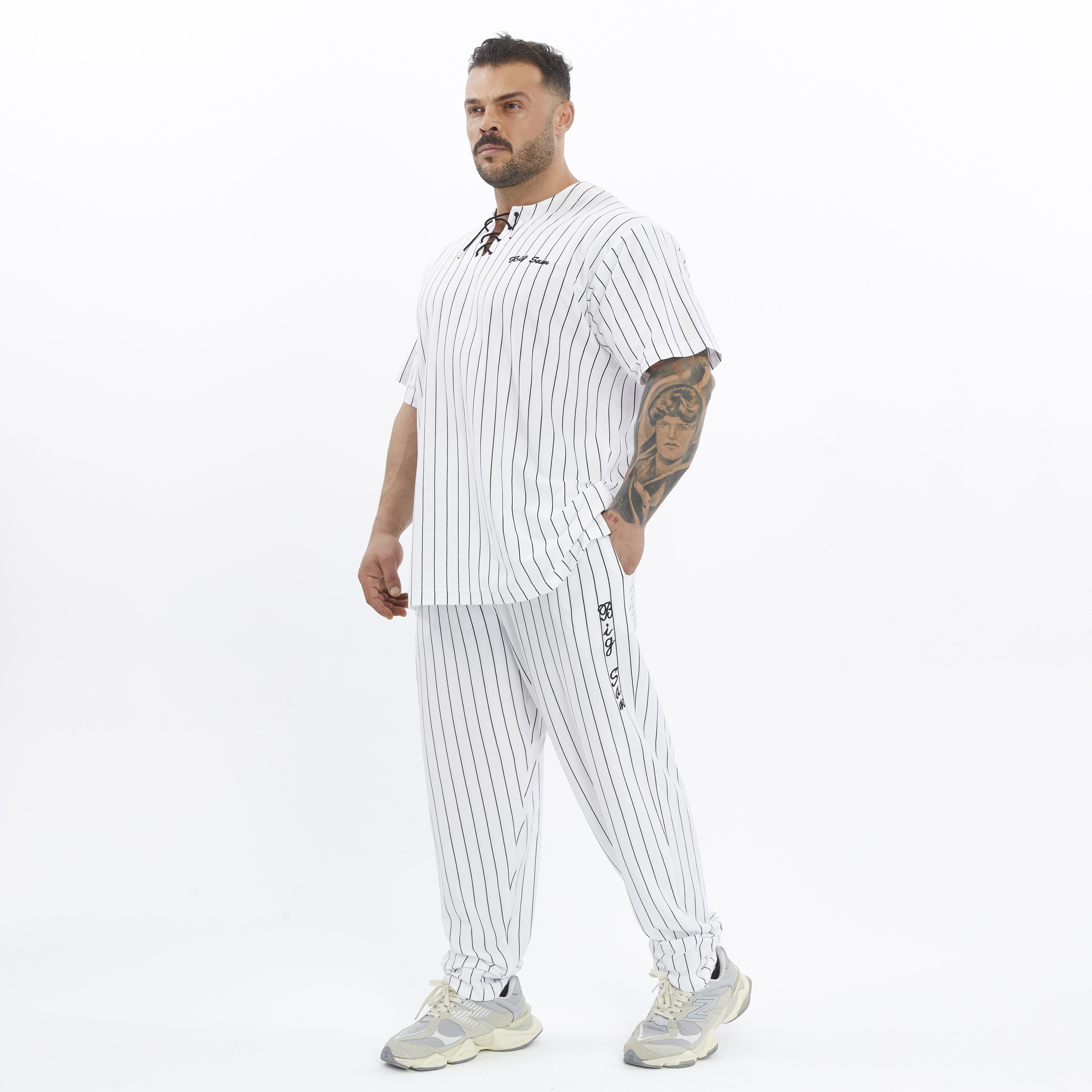 Mens Cotton Sweatpants With Drawstring Waistband Side Pockets