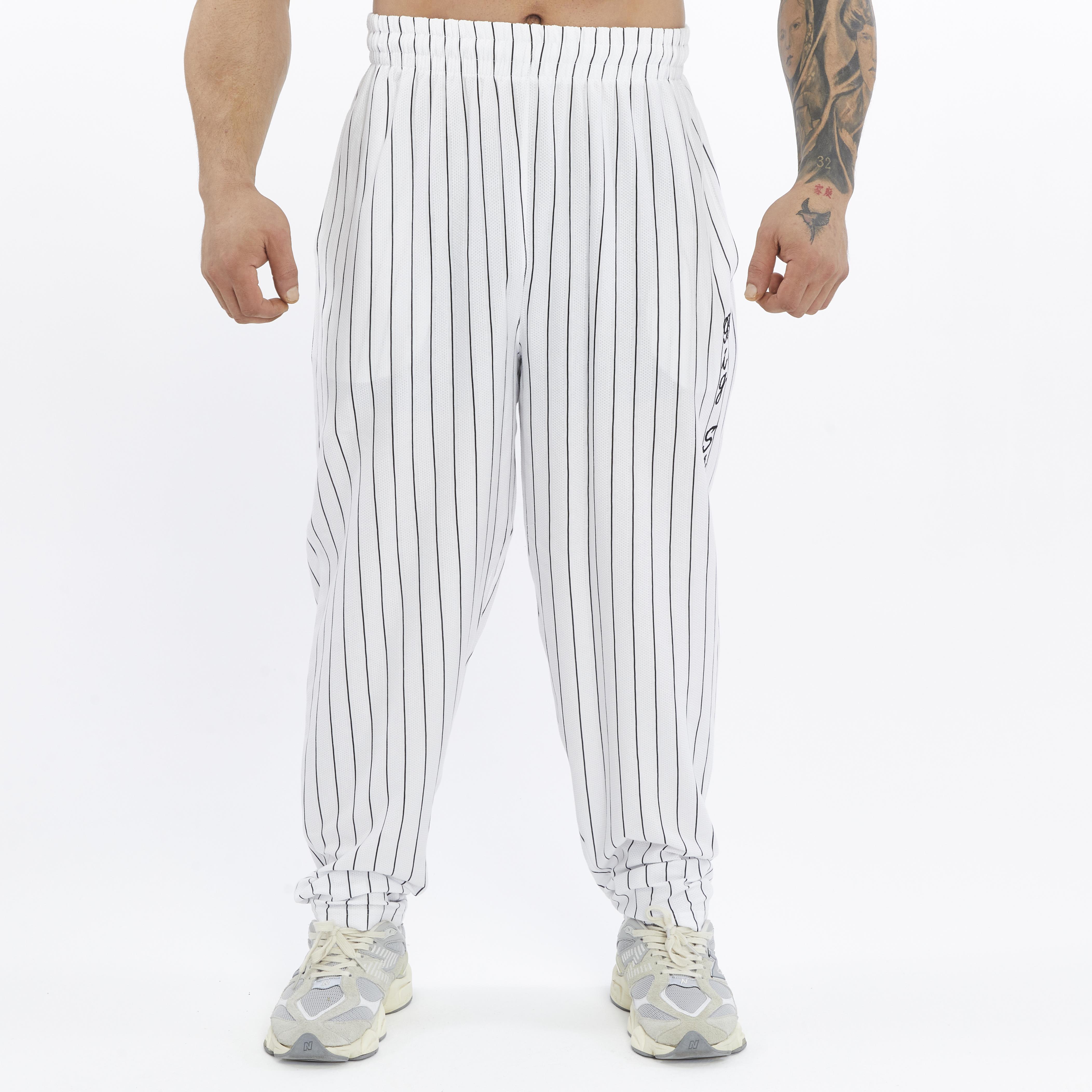 Mens Cotton Sweatpants With Drawstring Waistband Side Pockets
