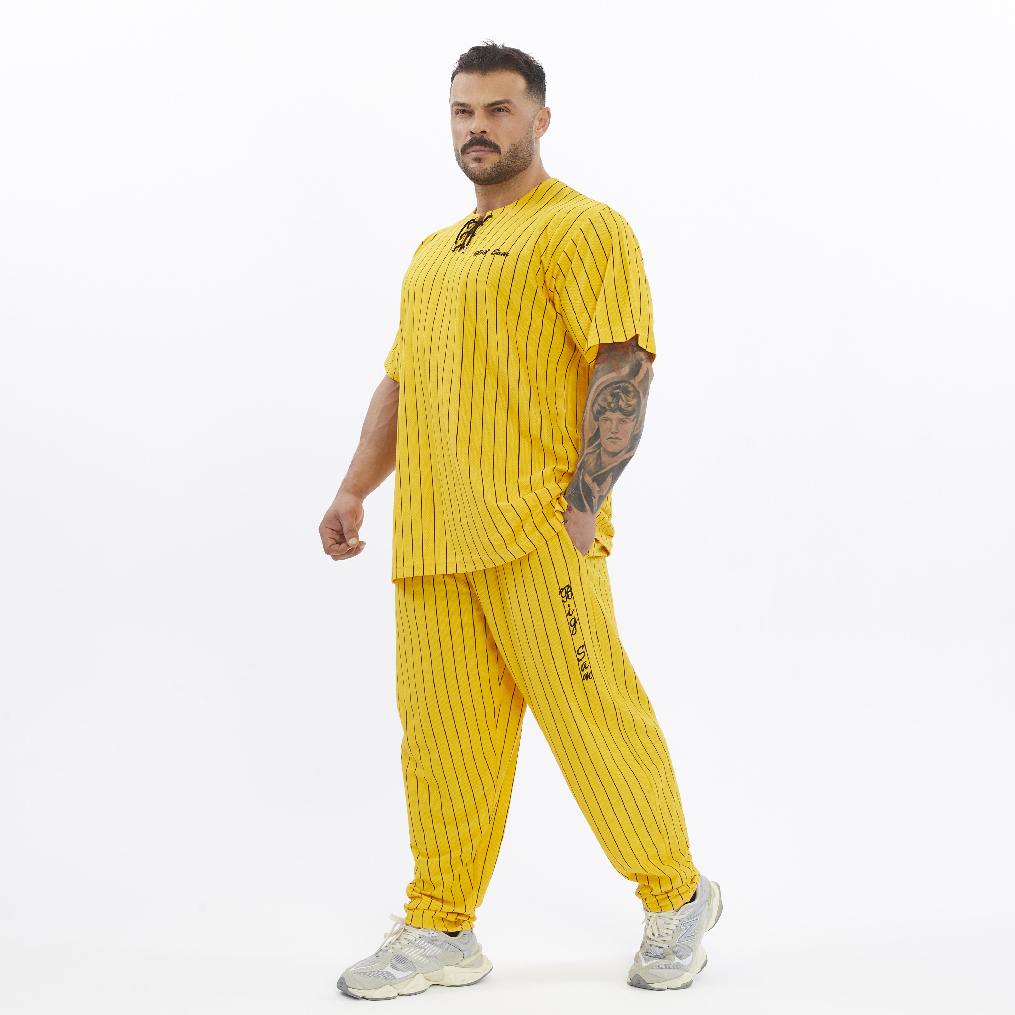 Mens Cotton Sweatpants With Drawstring Waistband Side Pockets