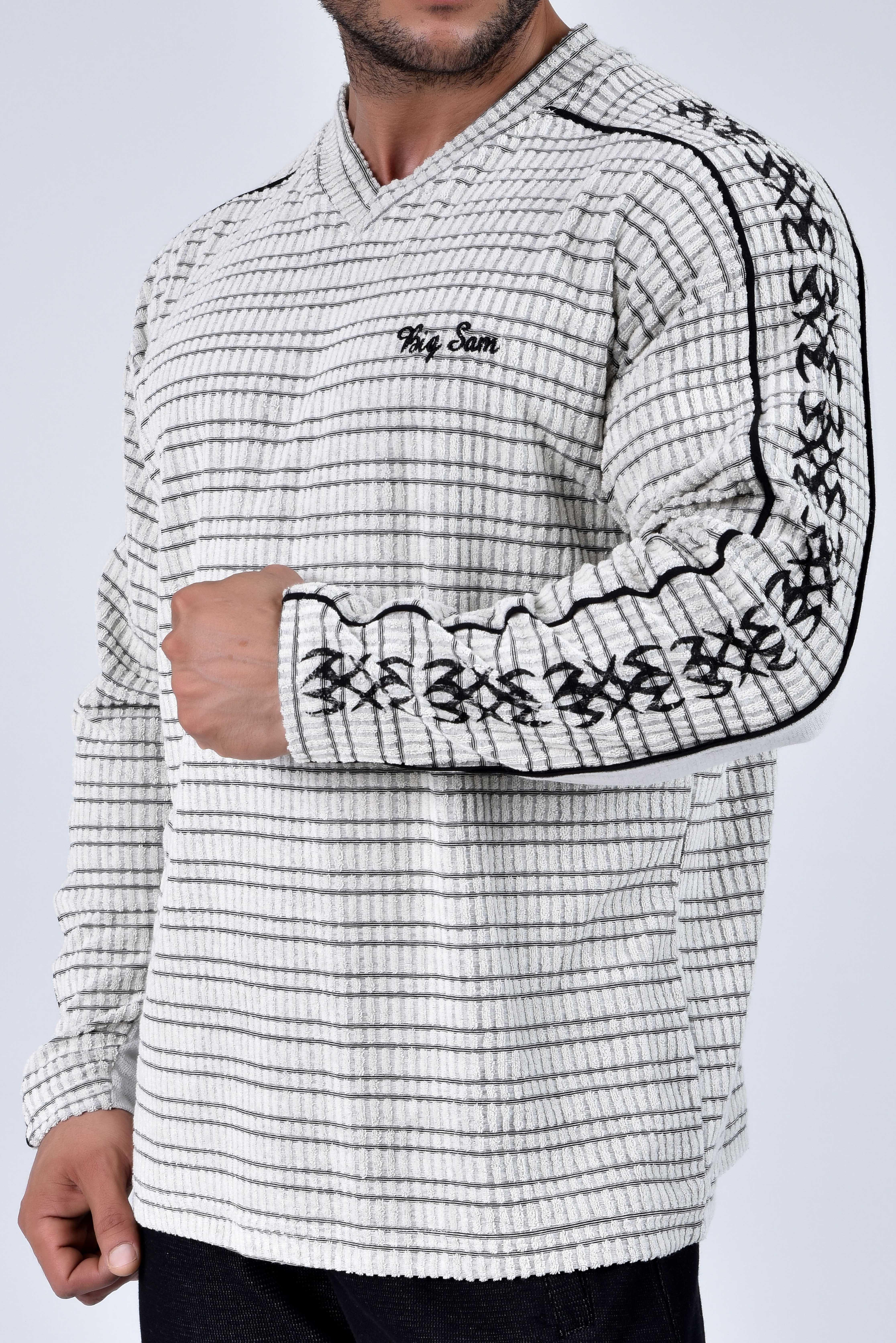 Mens Fashion Sweatshirt V-Neck