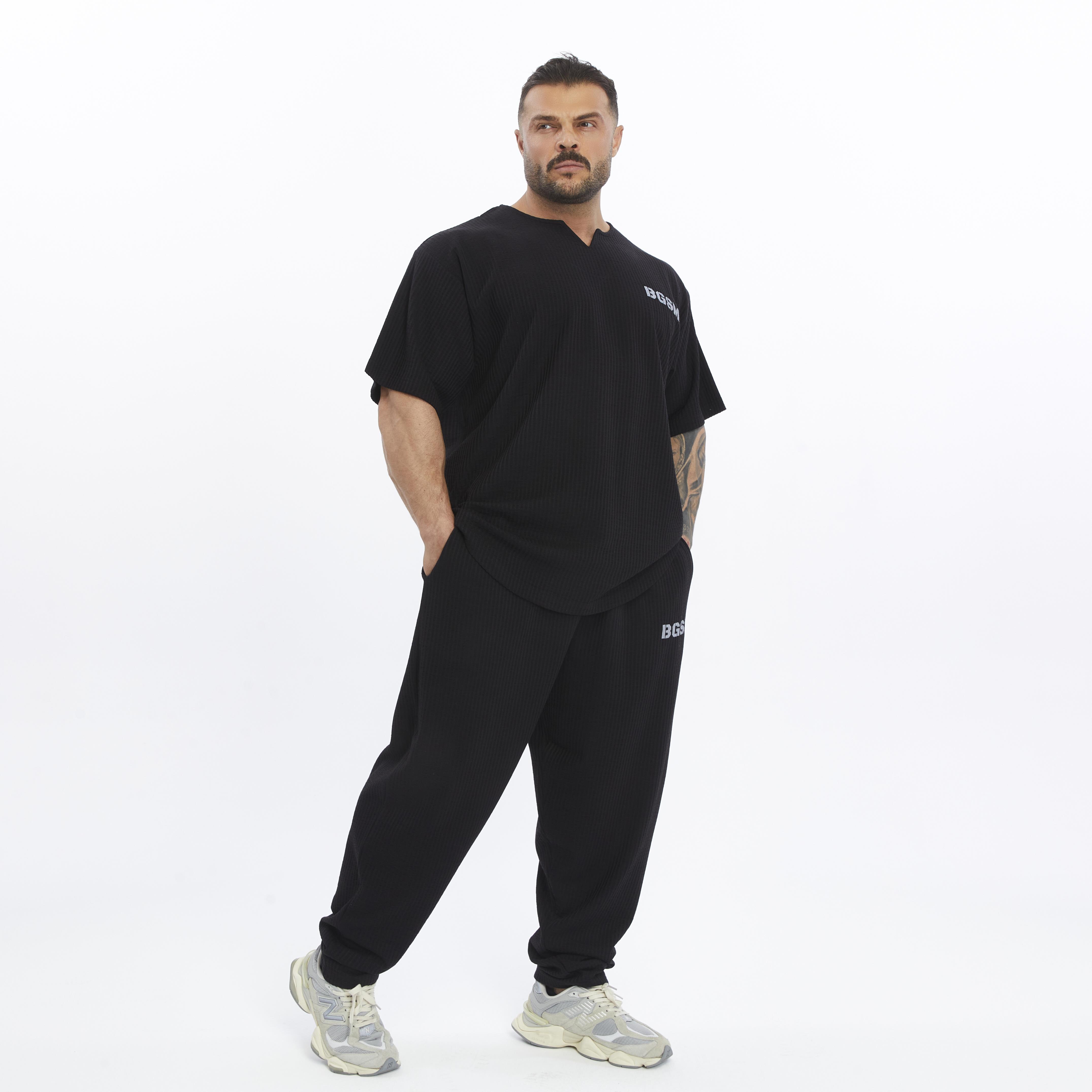 Mens Loose Fit Cotton Sweatpants with Pockets