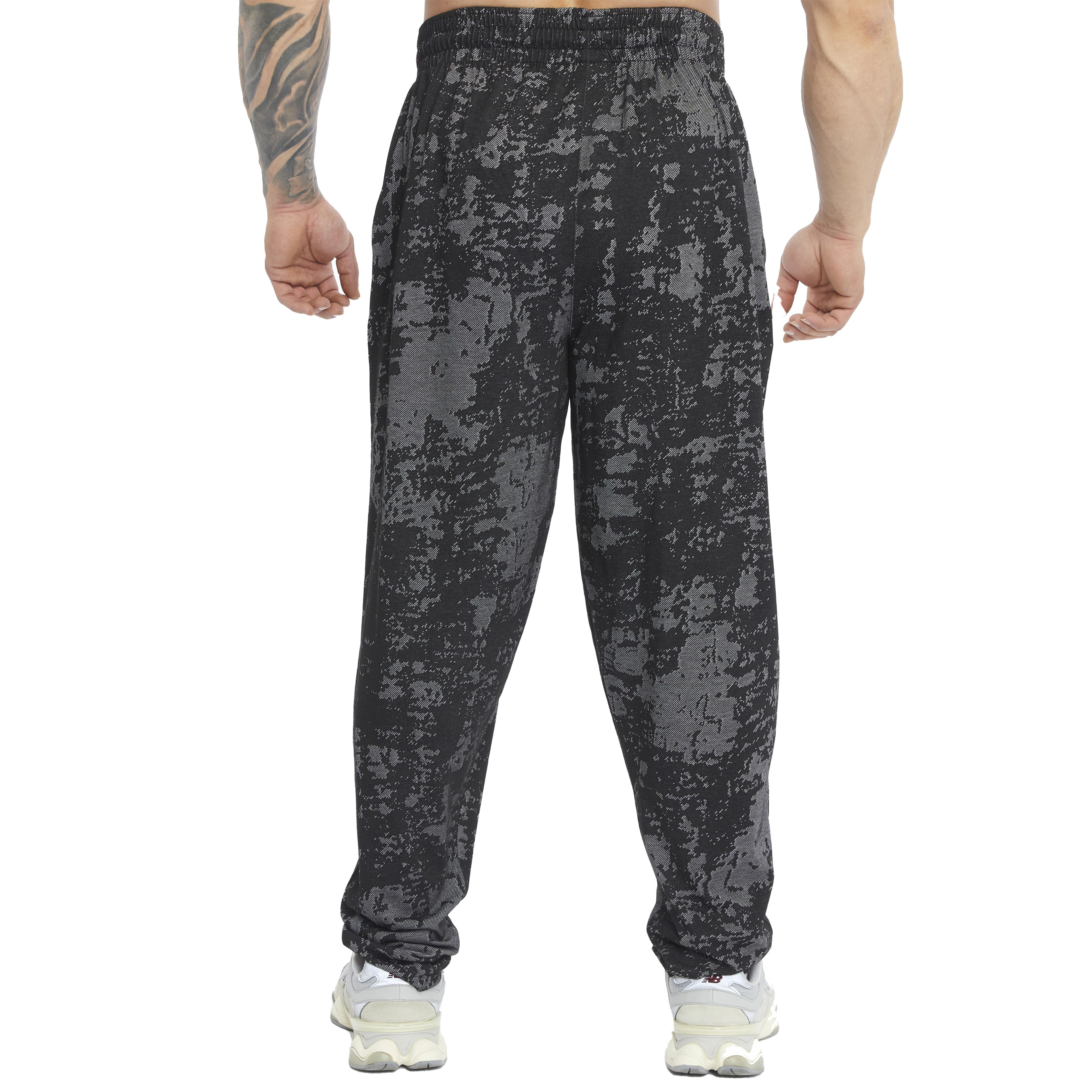 Mens Loose Fit Technical Camo Baggy Pants 