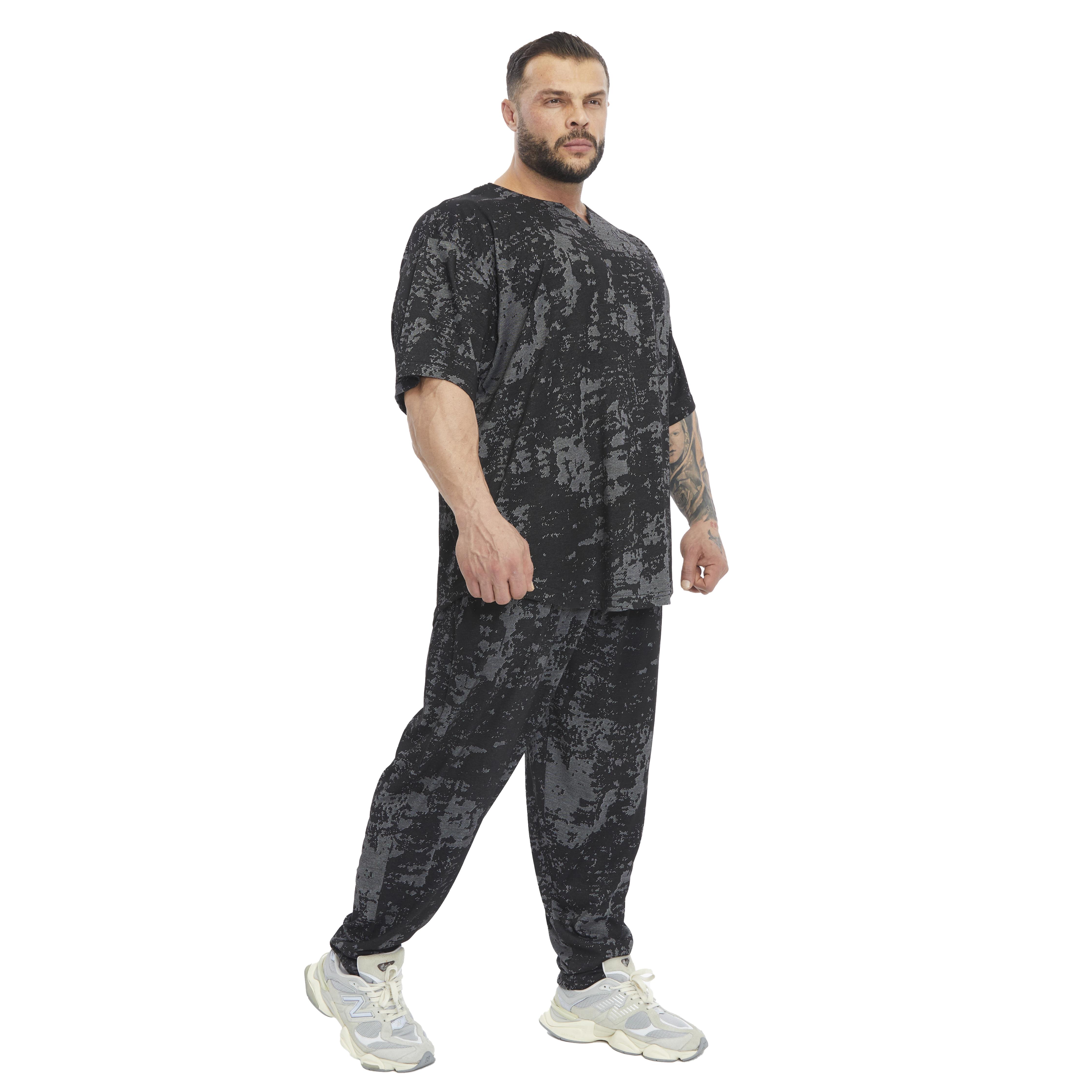 Mens Loose Fit Technical Camo Baggy Pants 