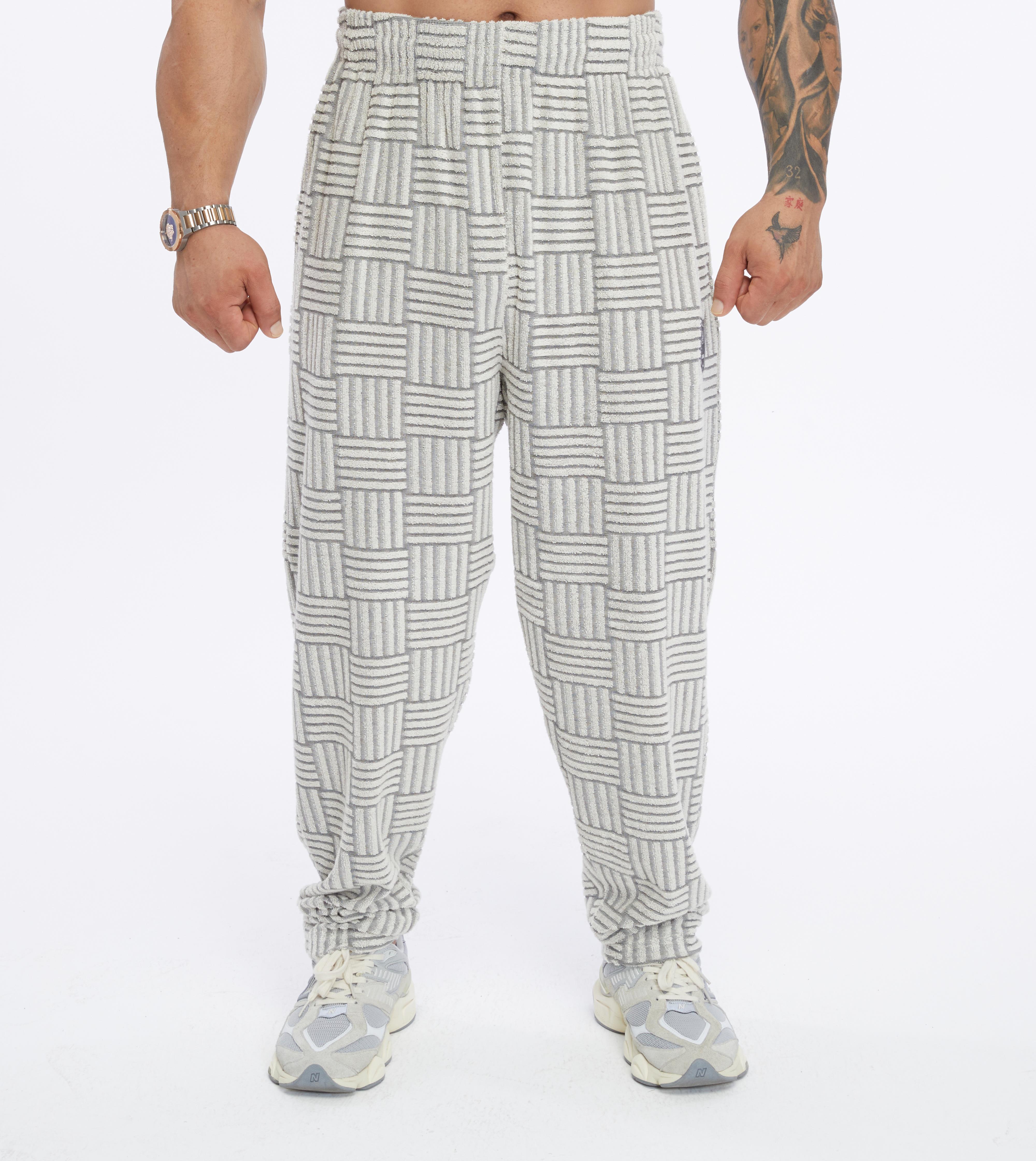 Mens Loose Fit Towel Elastic Sweatpants