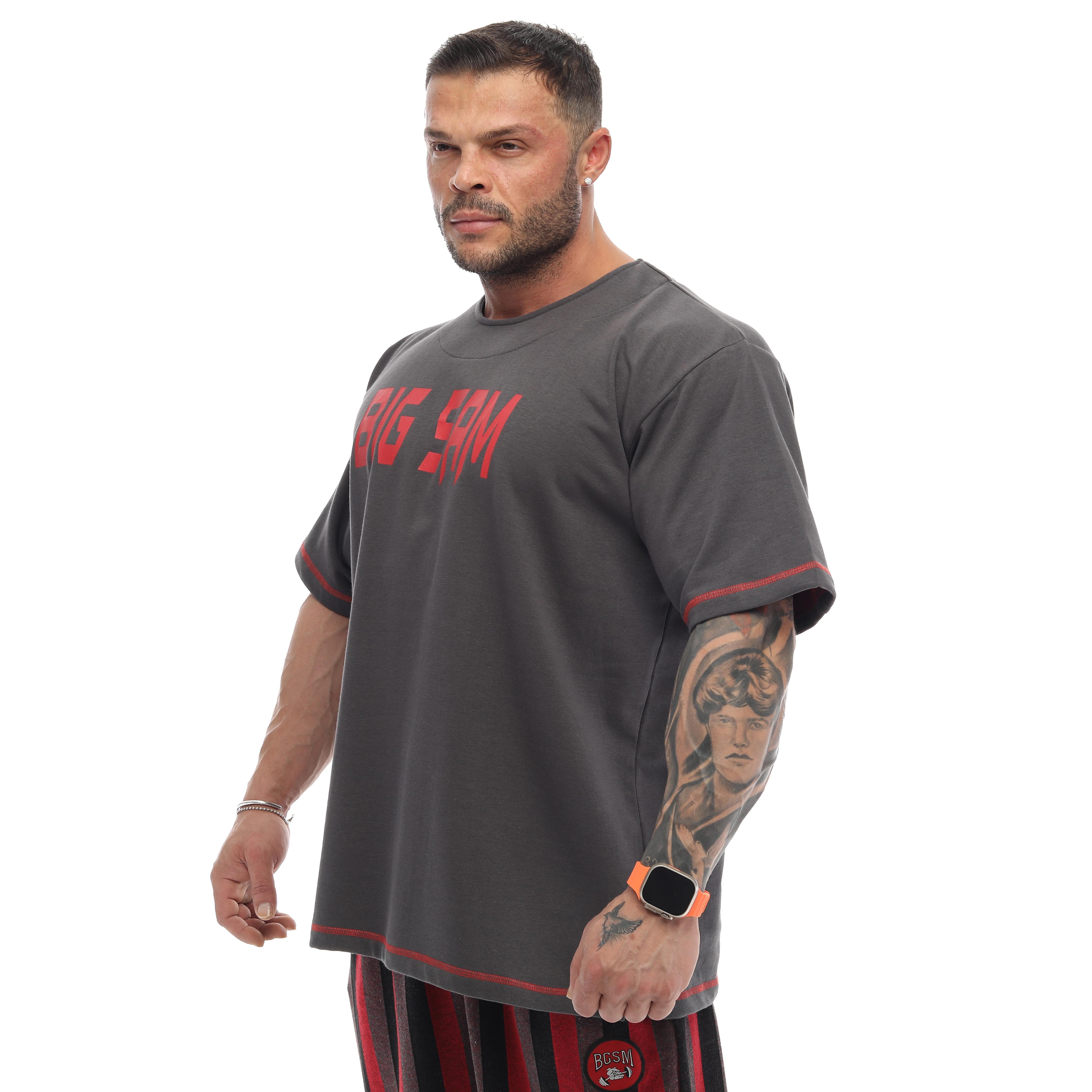 Mens Oversize Bodybuilding T-shirt Comfort Rag Top
