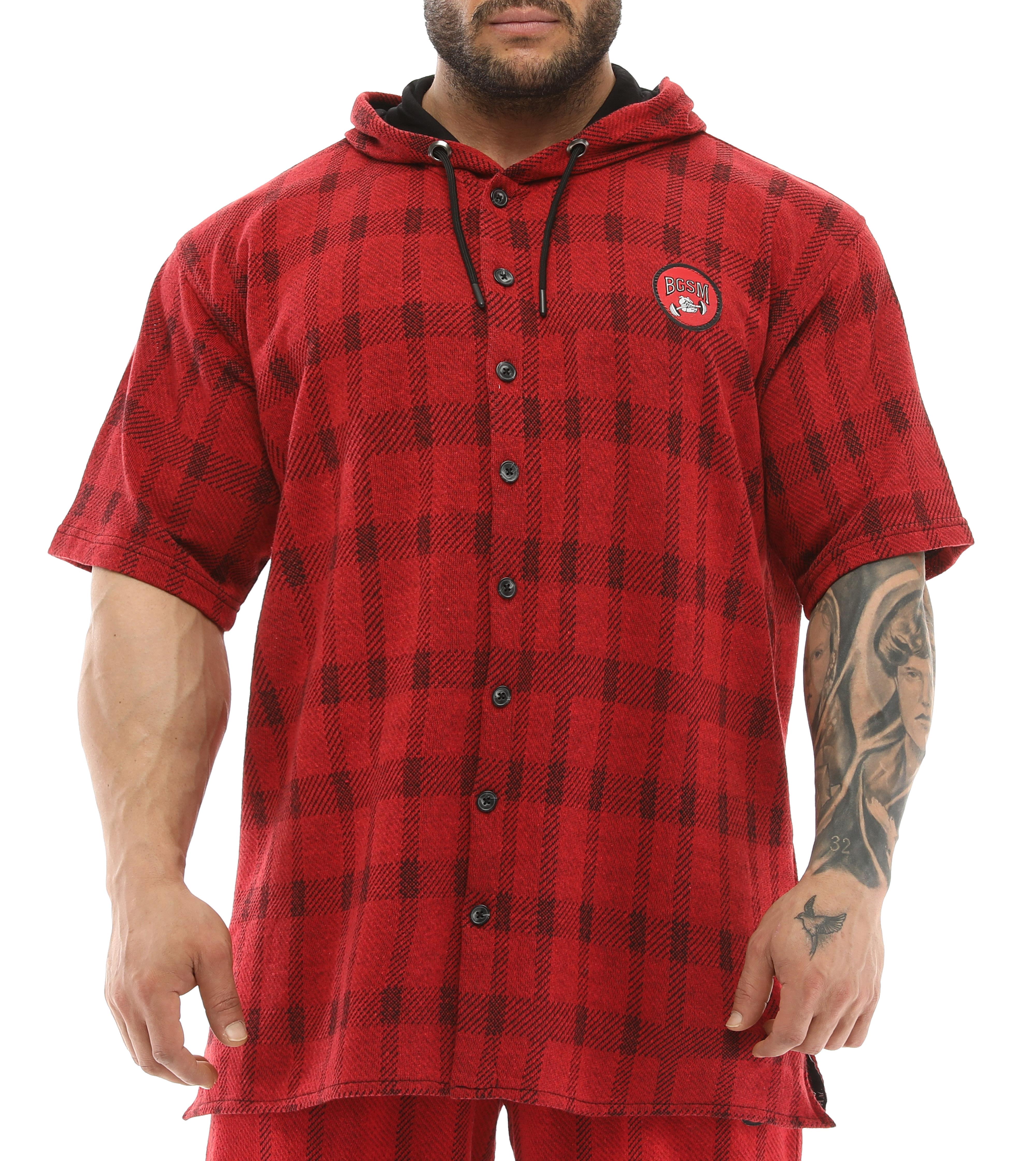 Mens Oversize Hooded Short Sleeve Shirt