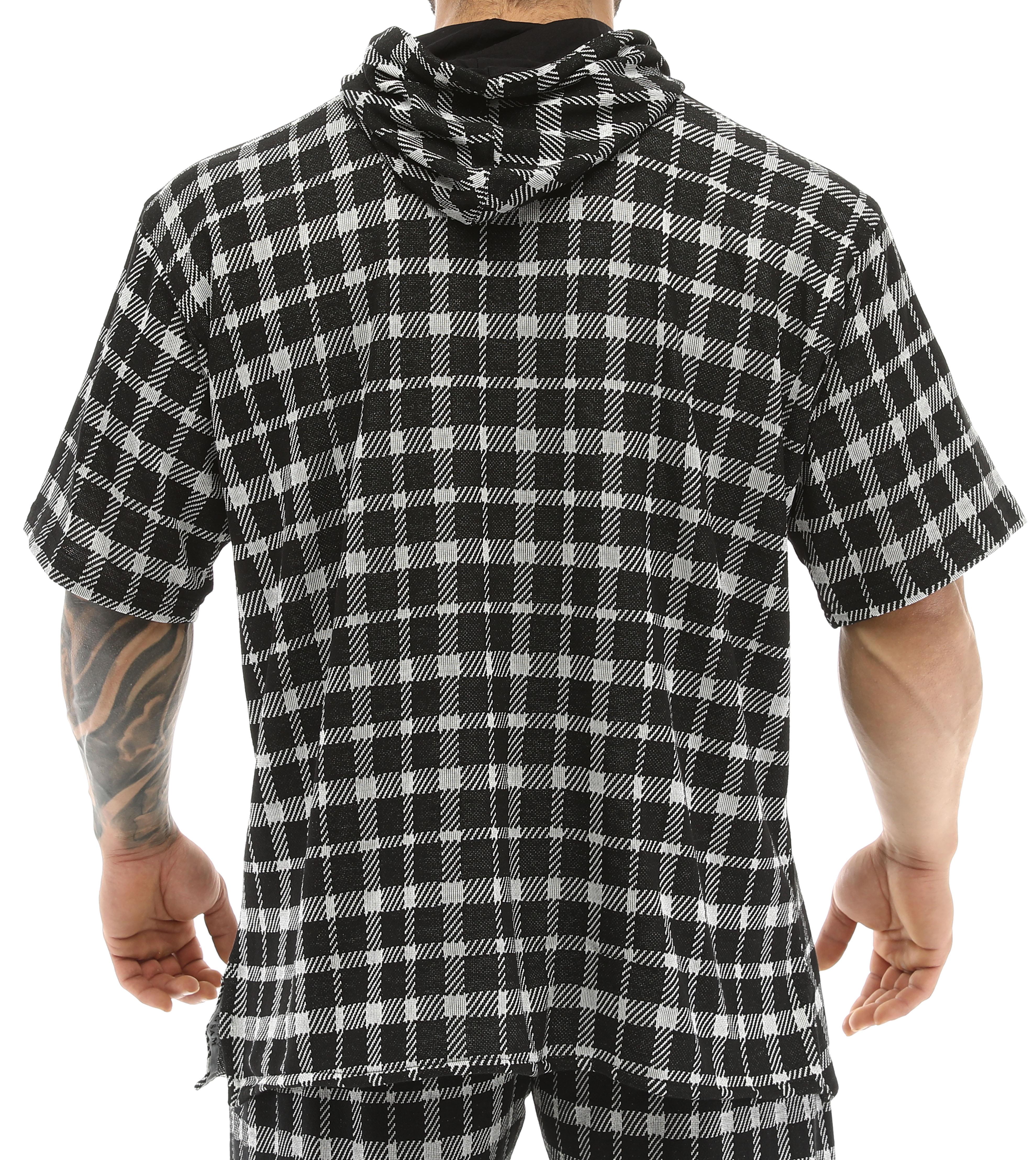Mens Oversize Hooded Short Sleeve Shirt