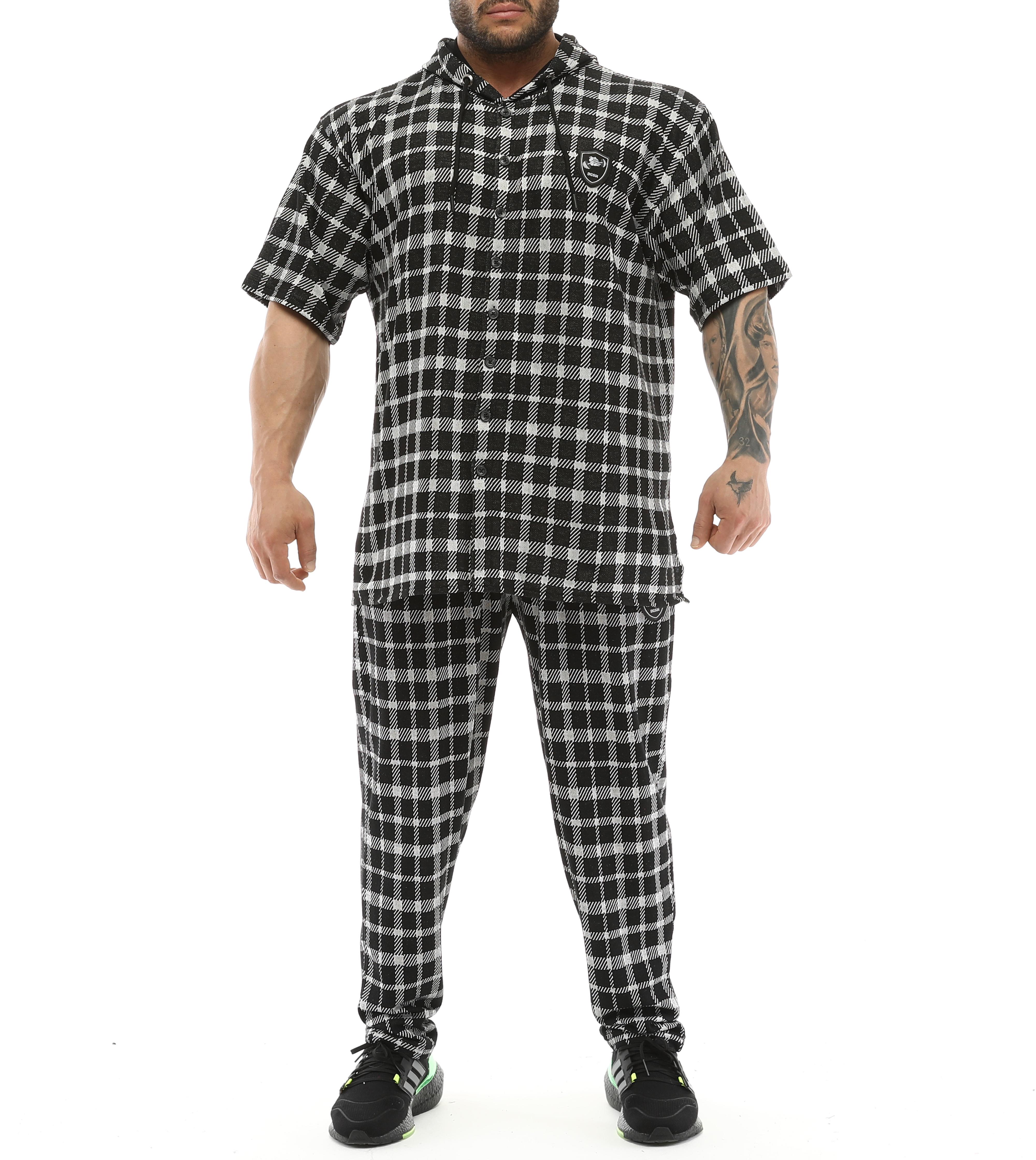 Mens Oversize Hooded Short Sleeve Shirt