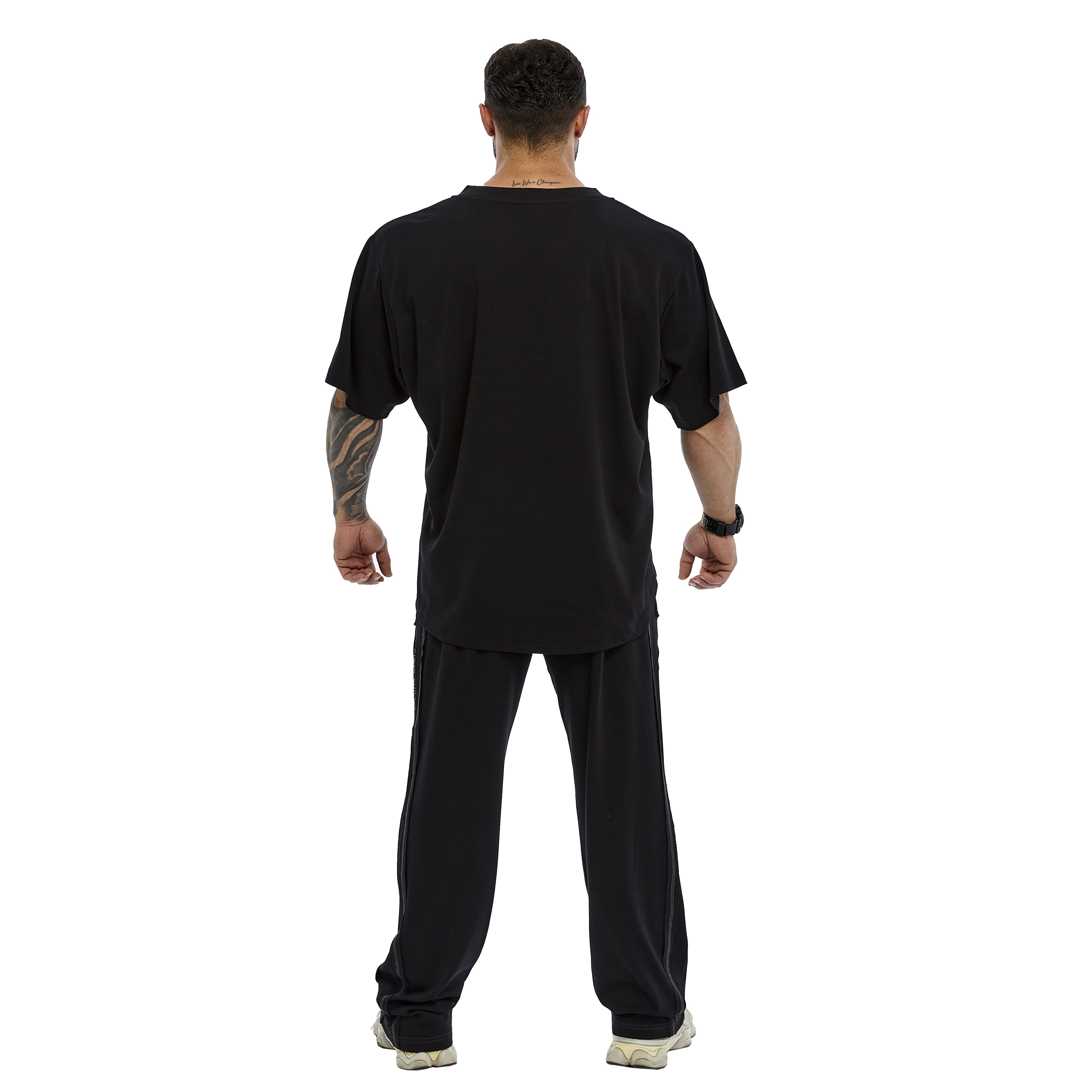 Mens Oversize Open V-neck T-shirt