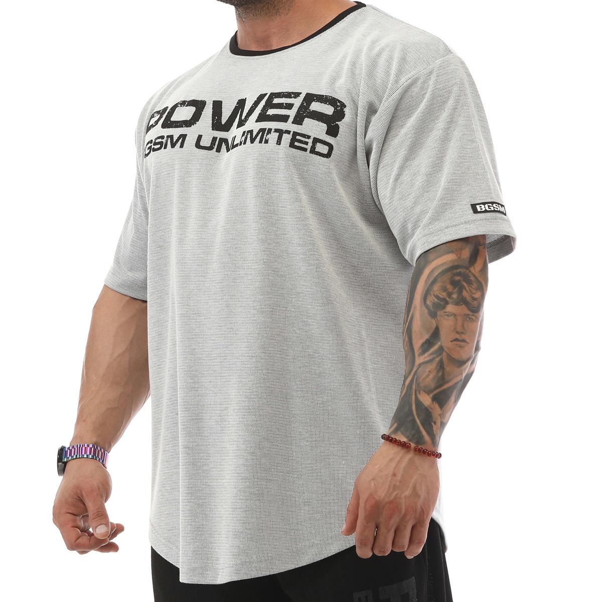 Mens Oversize Rag Top Gym T-shirt BGSM 3330 STONE