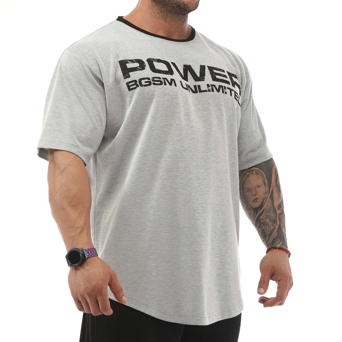 Mens Oversize Rag Top Gym T-shirt BGSM 3330 STONE