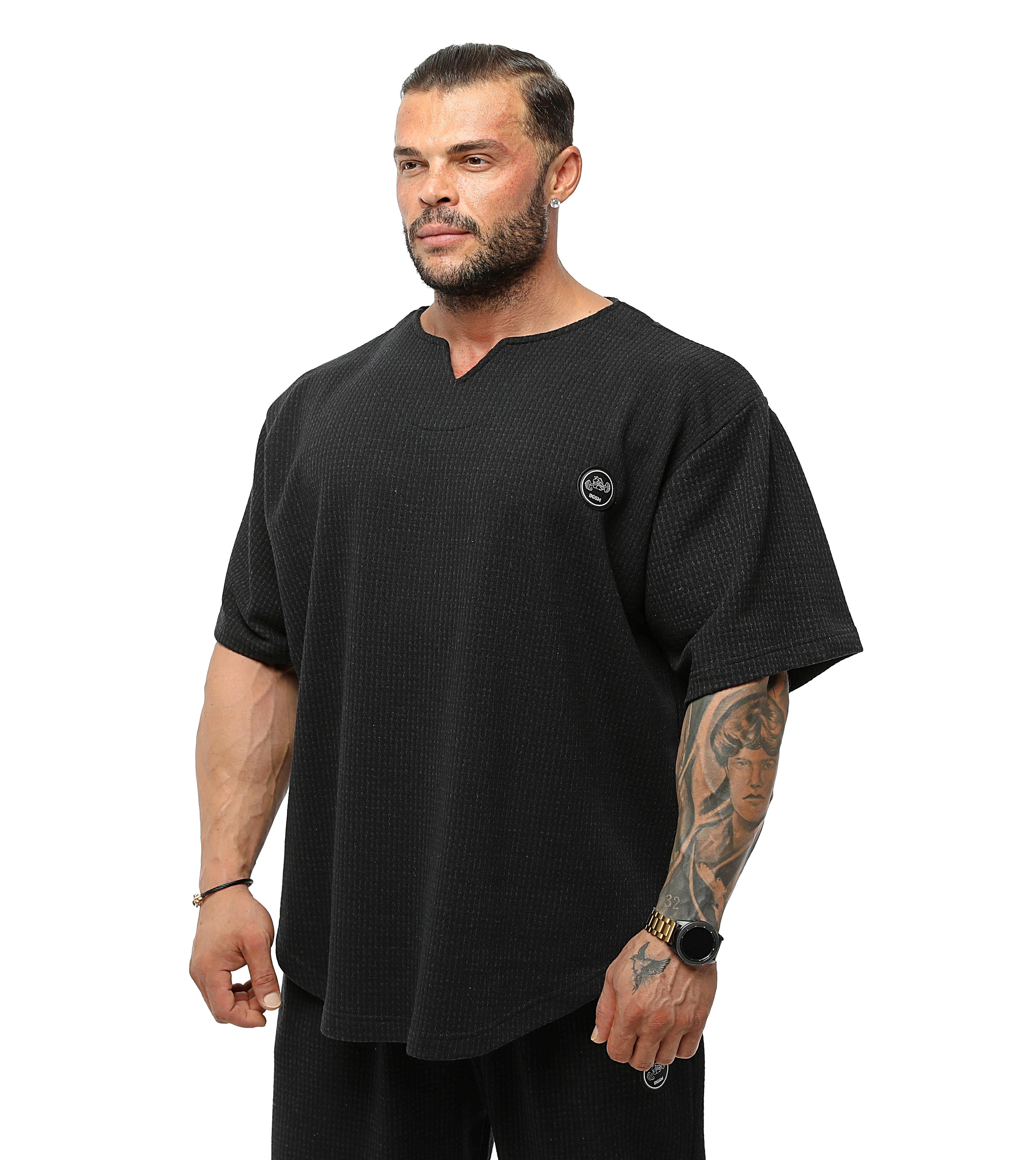 Mens Oversize Rag Top Thick Fabric T-shirt