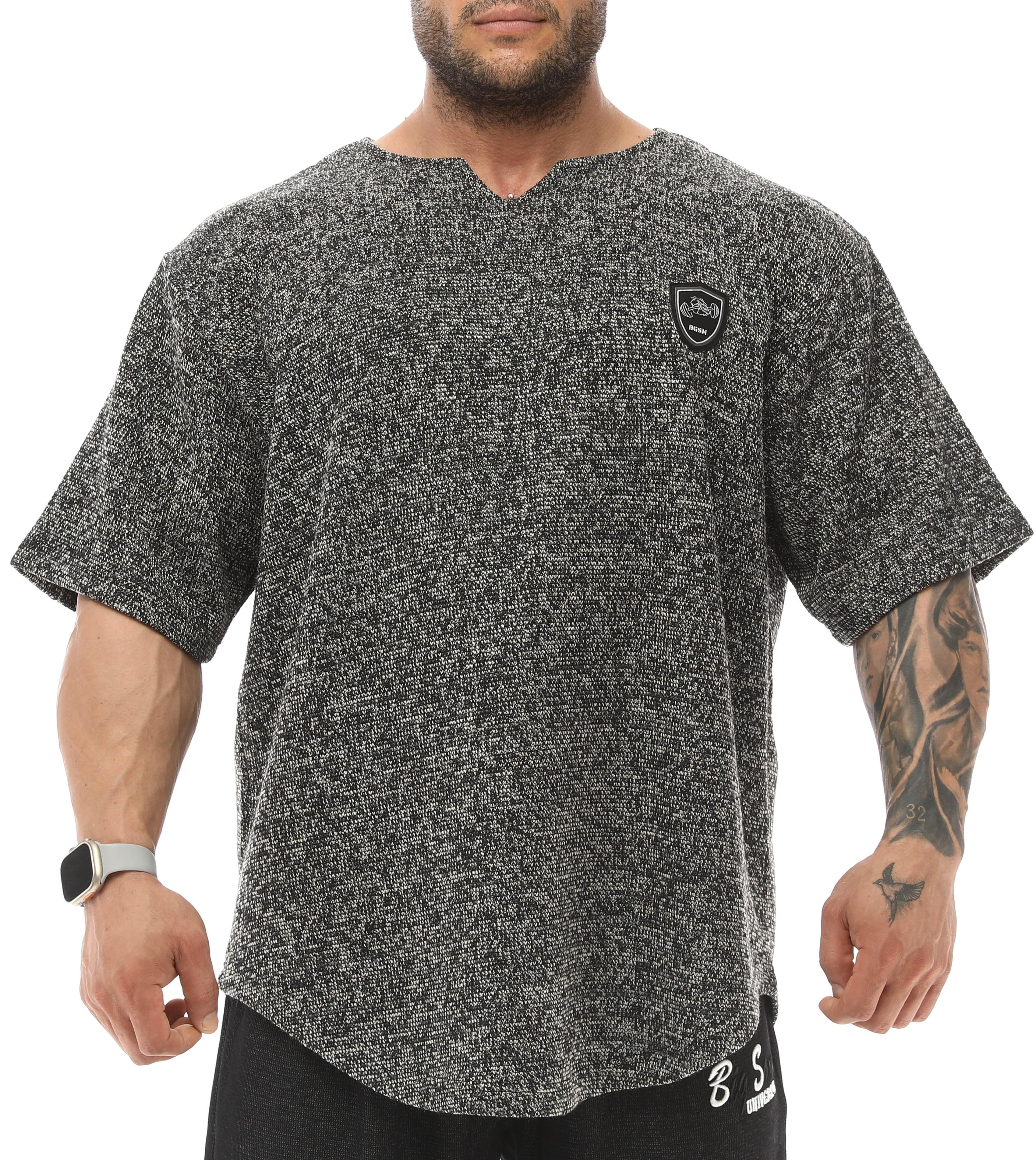 Mens Oversize Rag Top Thick Fabric T-shirt