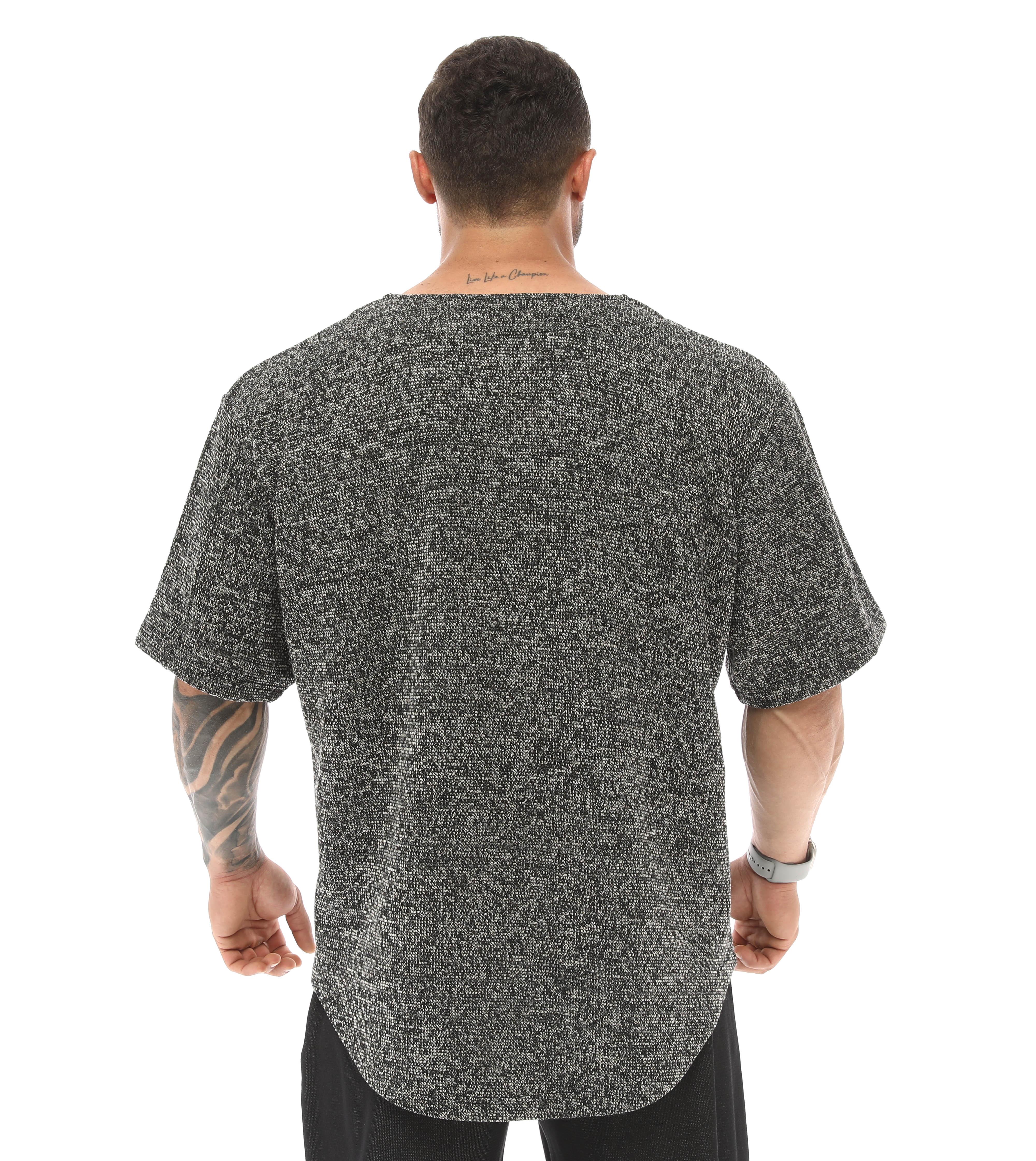 Mens Oversize Rag Top Thick Fabric T-shirt
