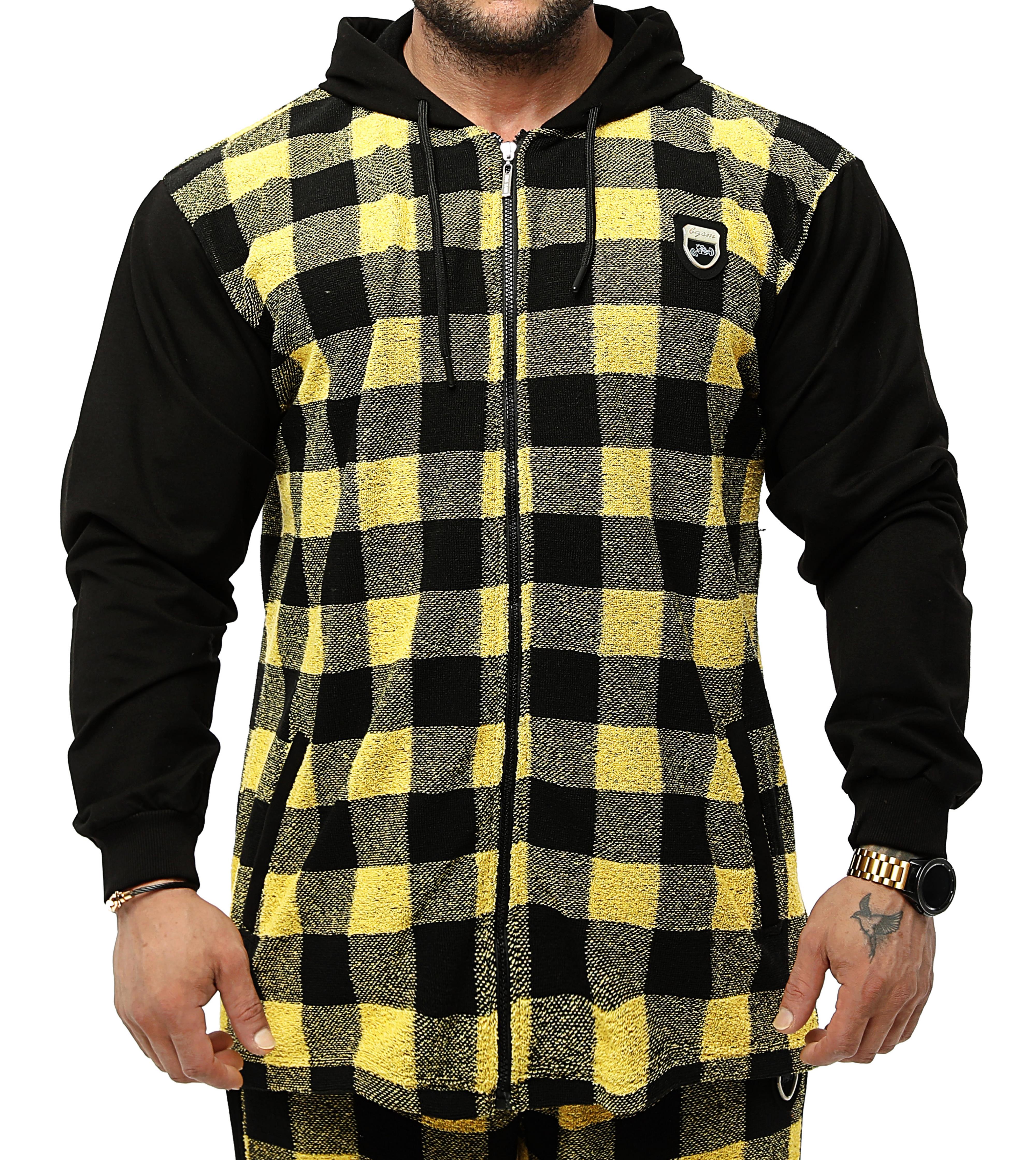 Mens Oversize Sportive Towel Jacket Winter Zippered Hoodie