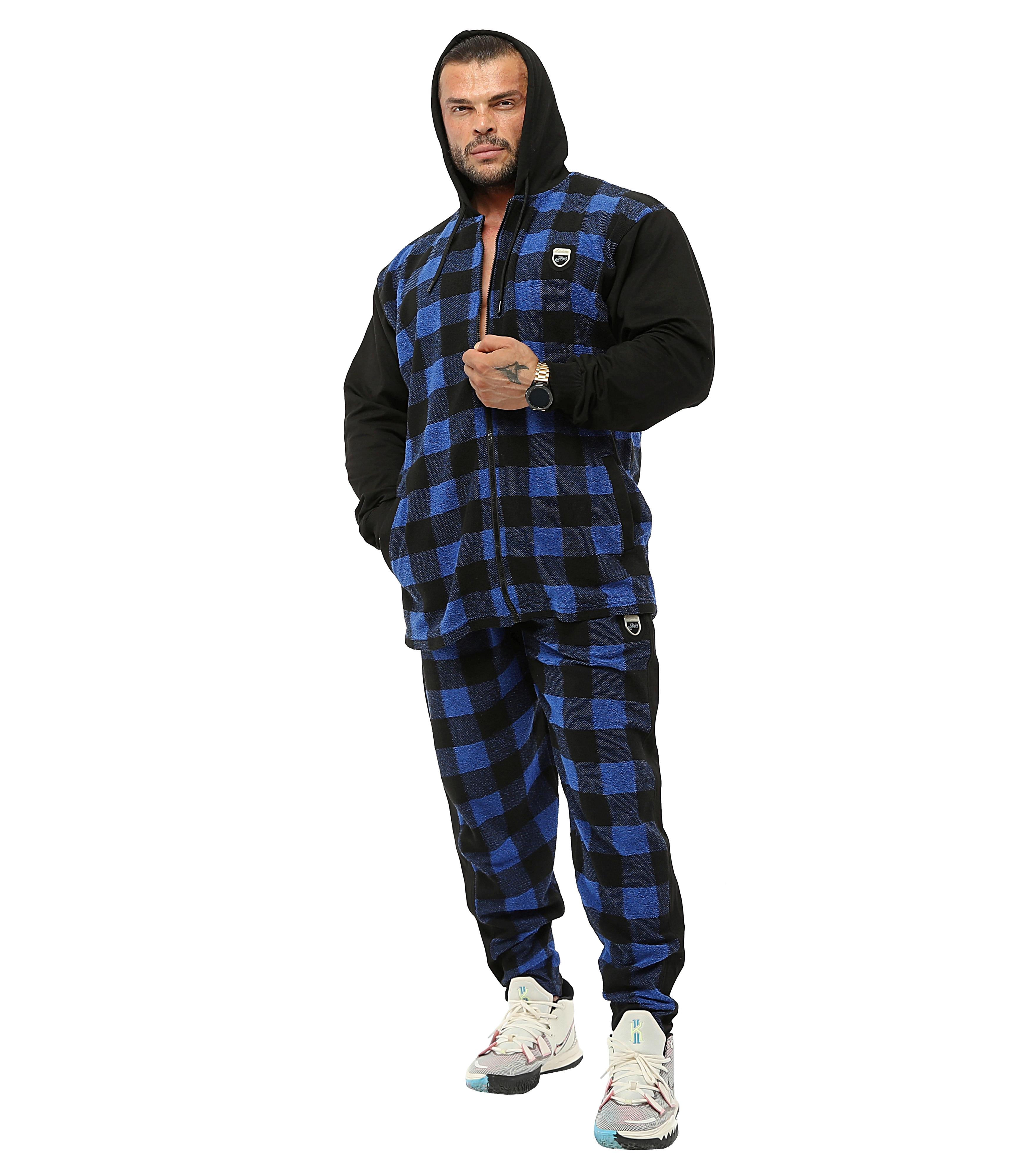 Mens Oversize Sportive Towel Jacket Winter Zippered Hoodie
