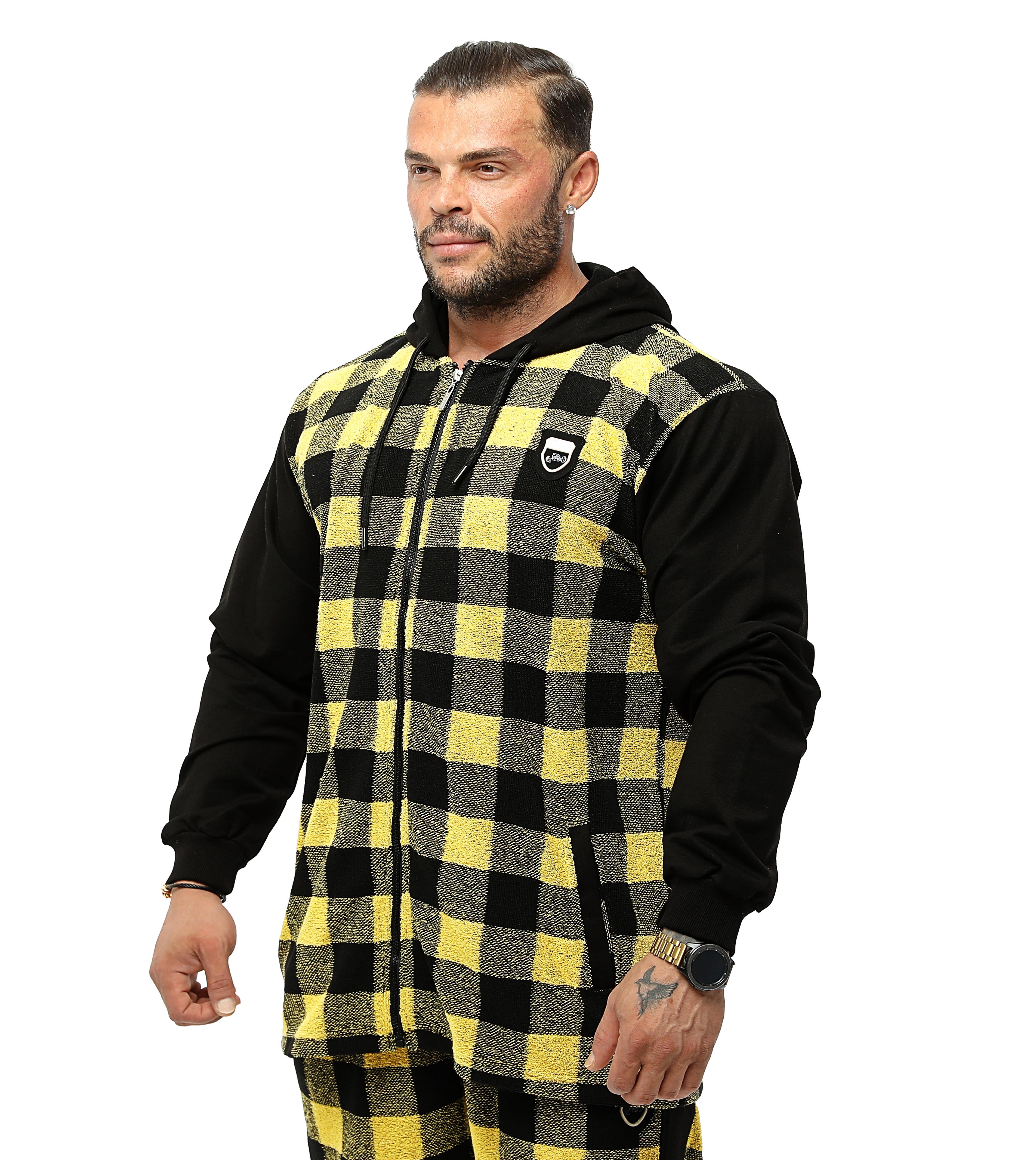 Mens Oversize Sportive Towel Jacket Winter Zippered Hoodie