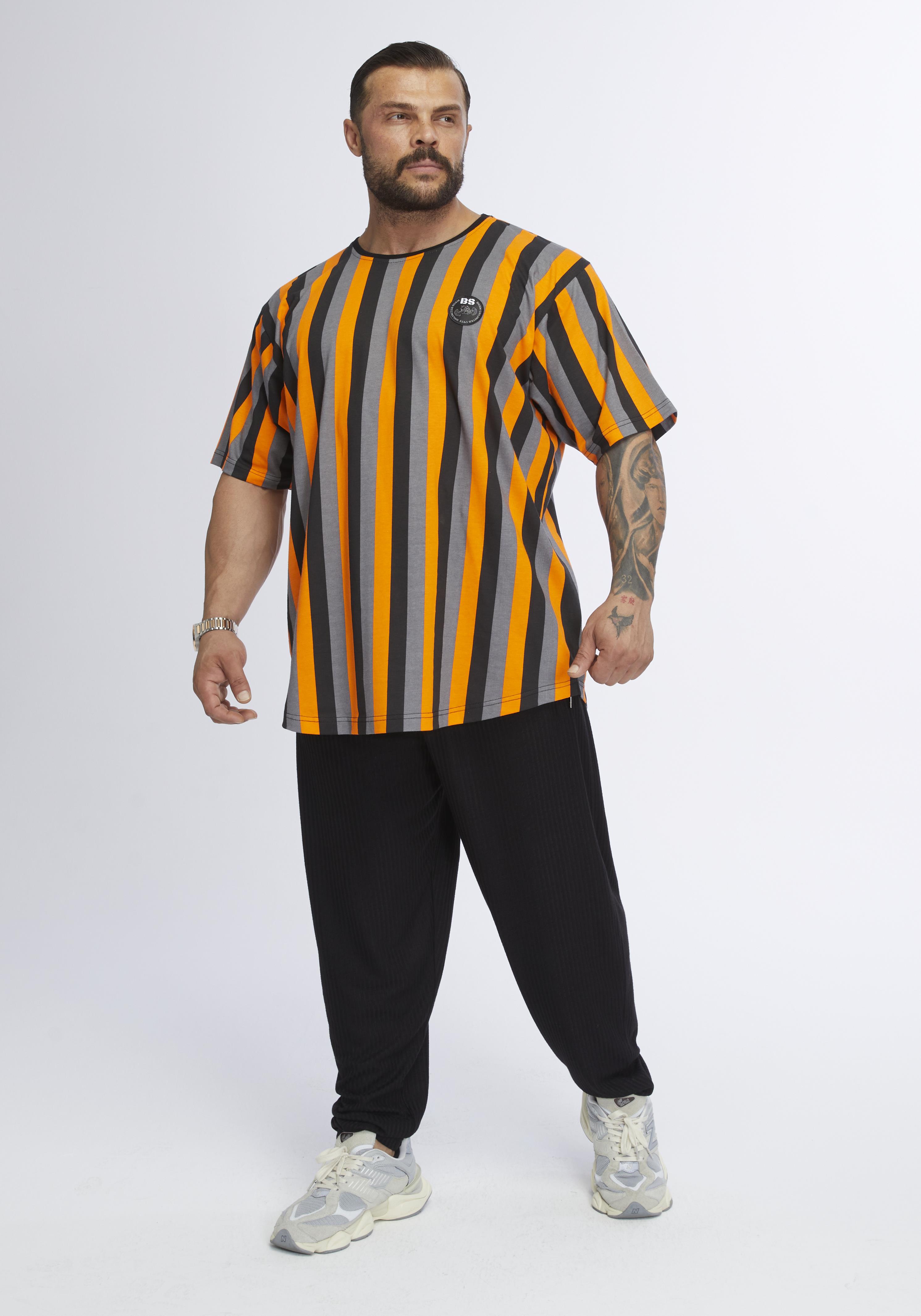 Mens Oversize Striped Cooton Gym Shirt Rag Top