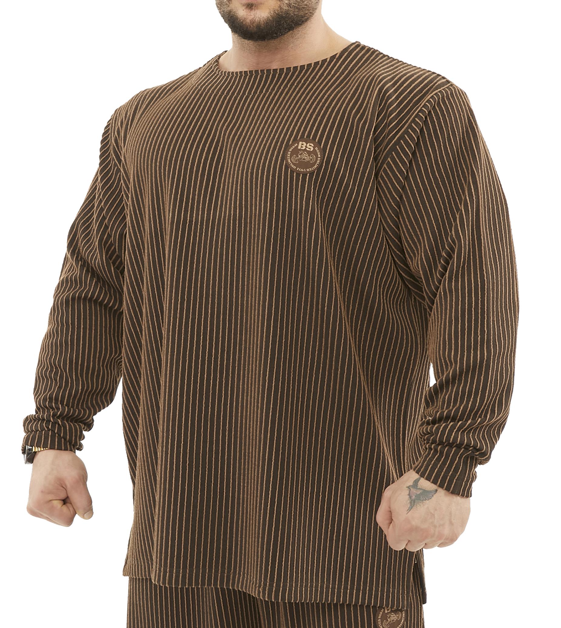 Mens Oversize Striped Winter Sweatshirt