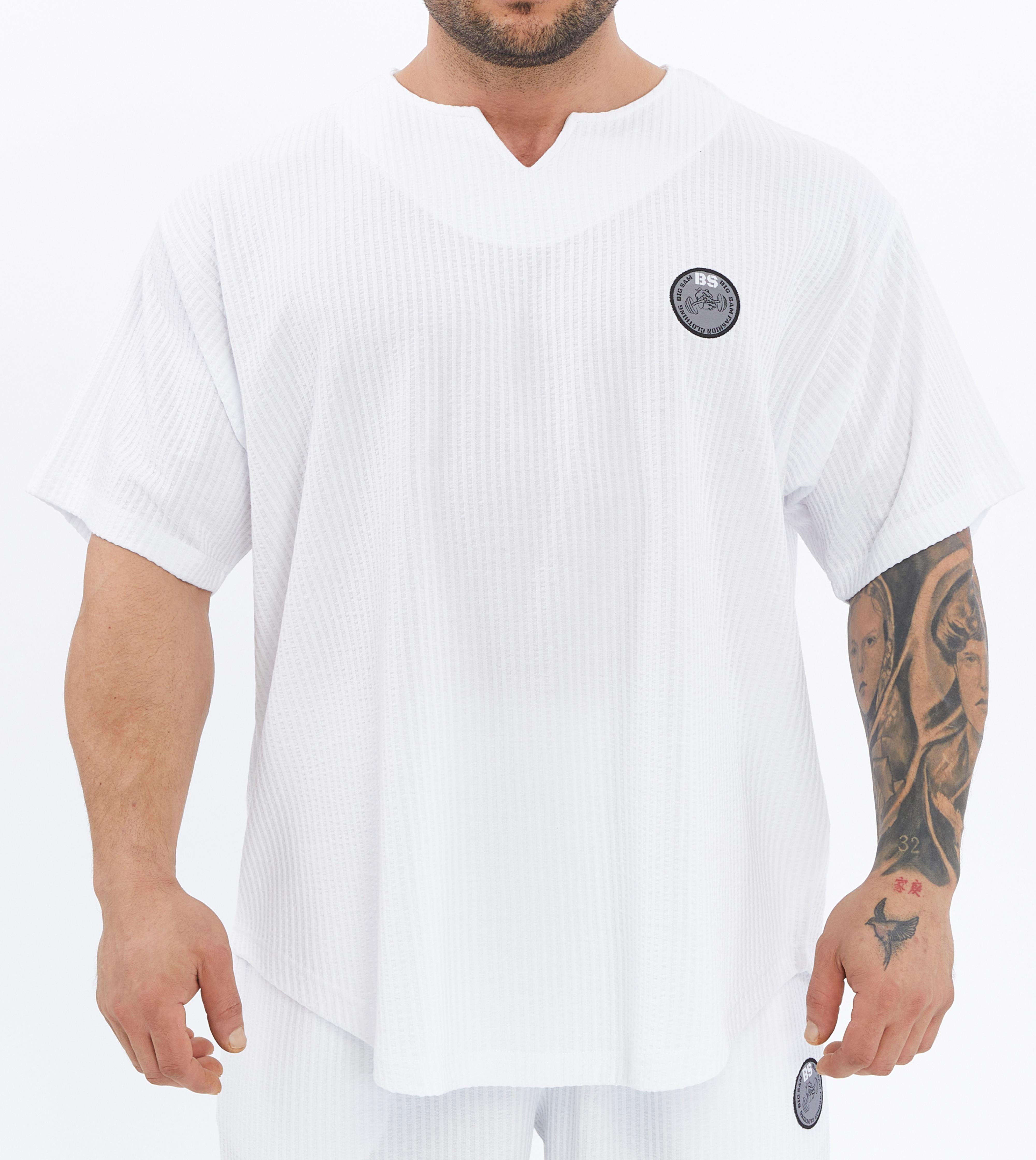 Mens Oversize T-shirt Cotton Training Rag Top