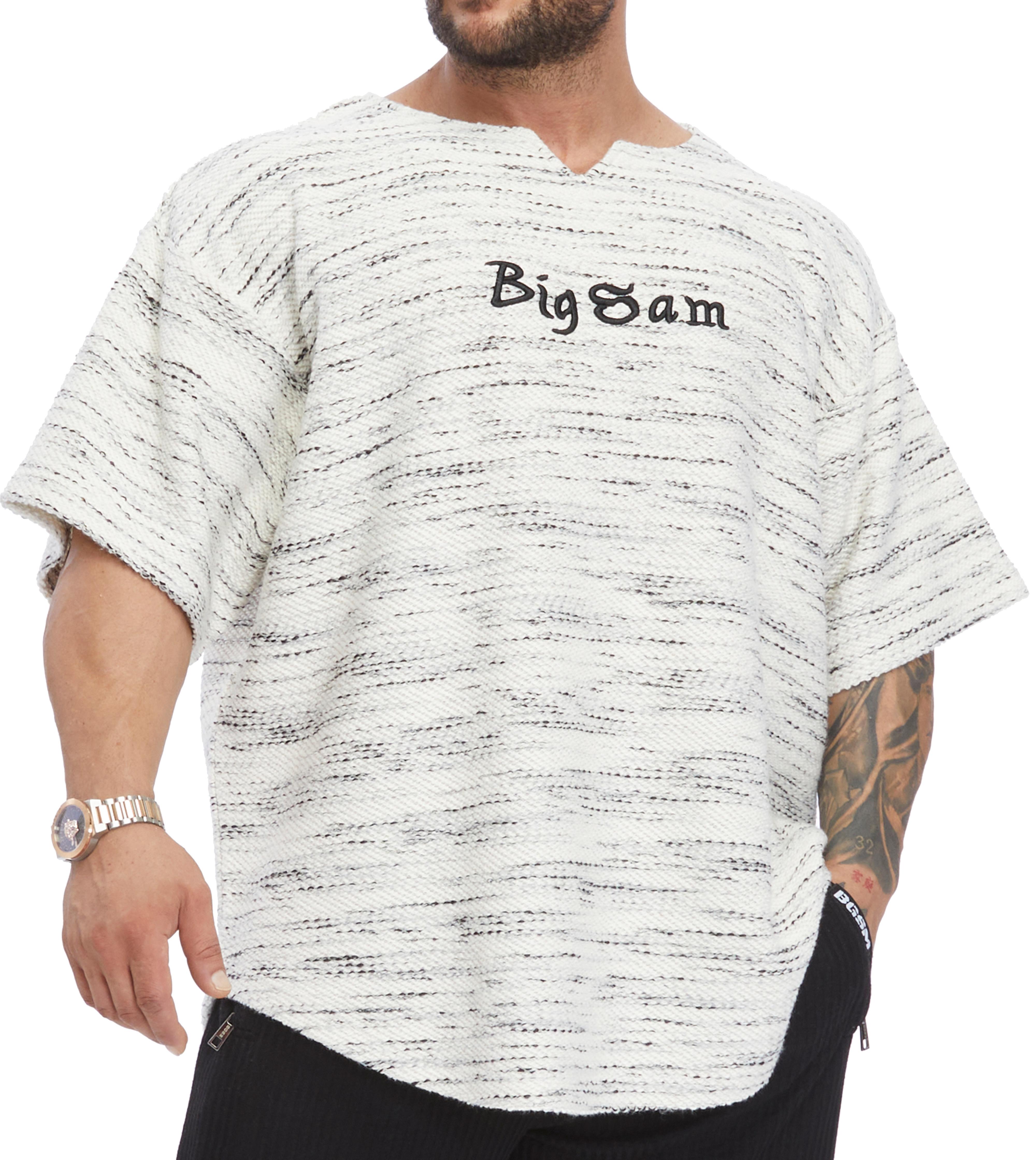 Mens Oversize Thick Textured Fabric Rag Top T-shirt 