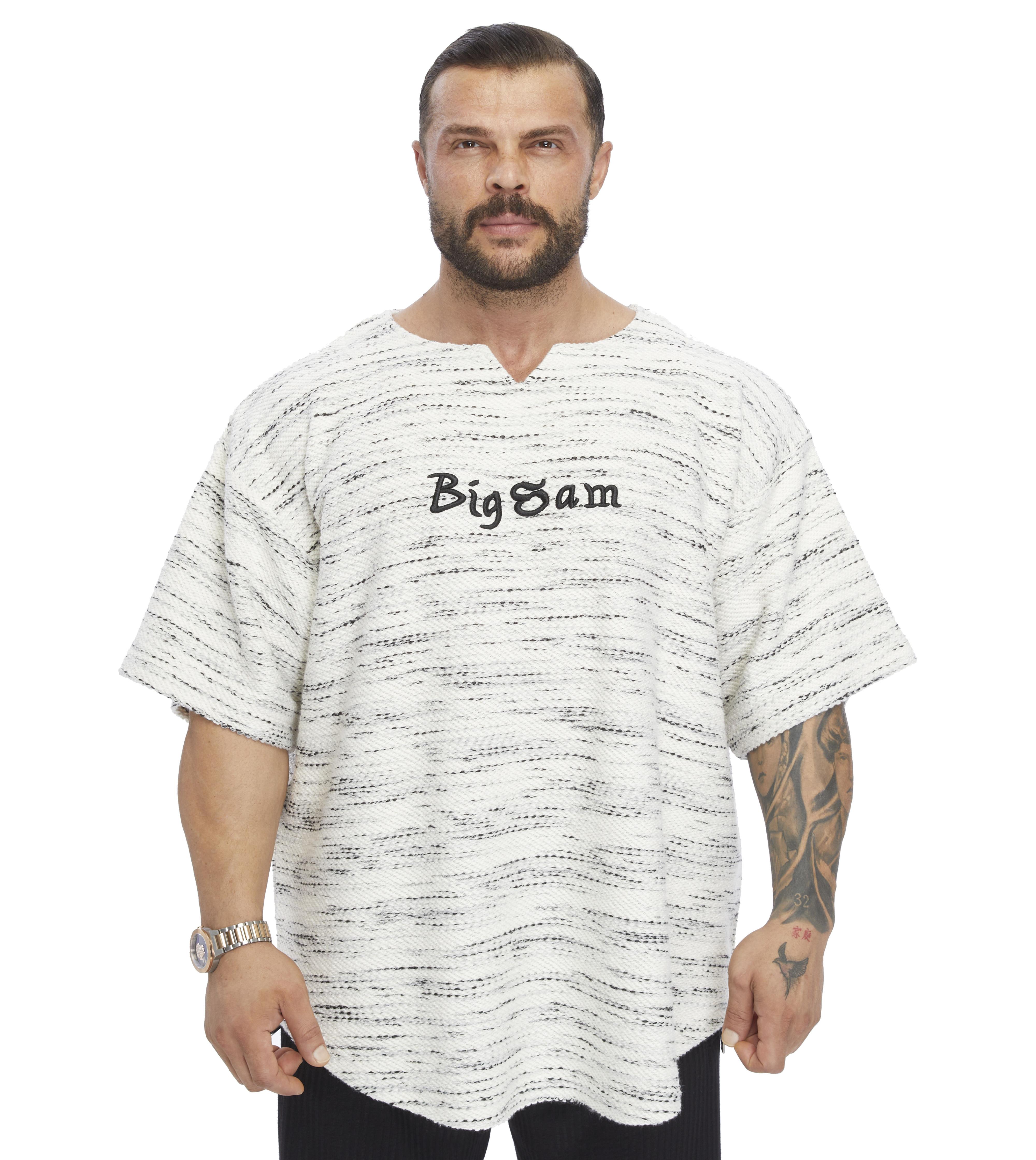 Mens Oversize Thick Textured Fabric Rag Top T-shirt 