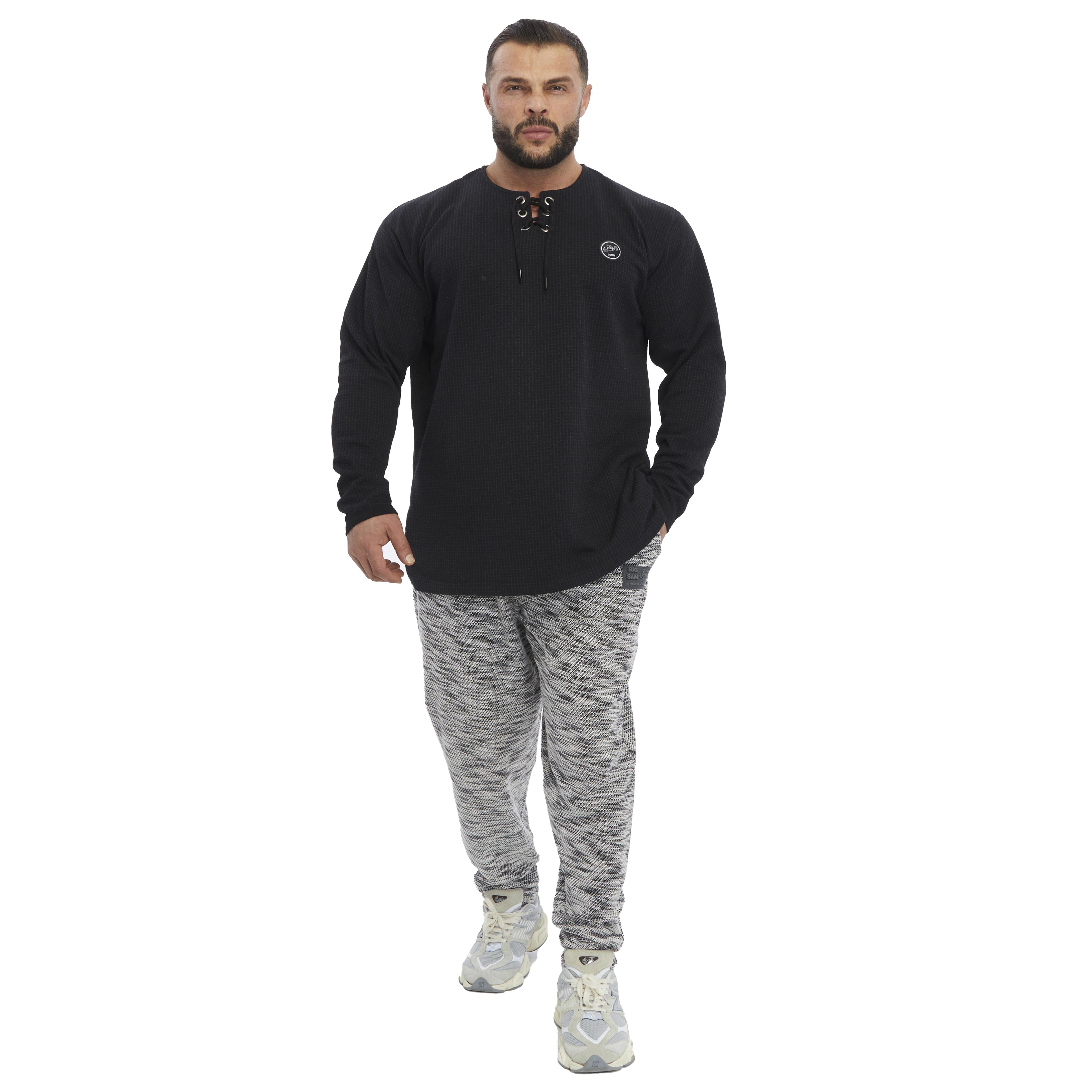 Mens Oversize Winter Lace Up Sweatshirt
