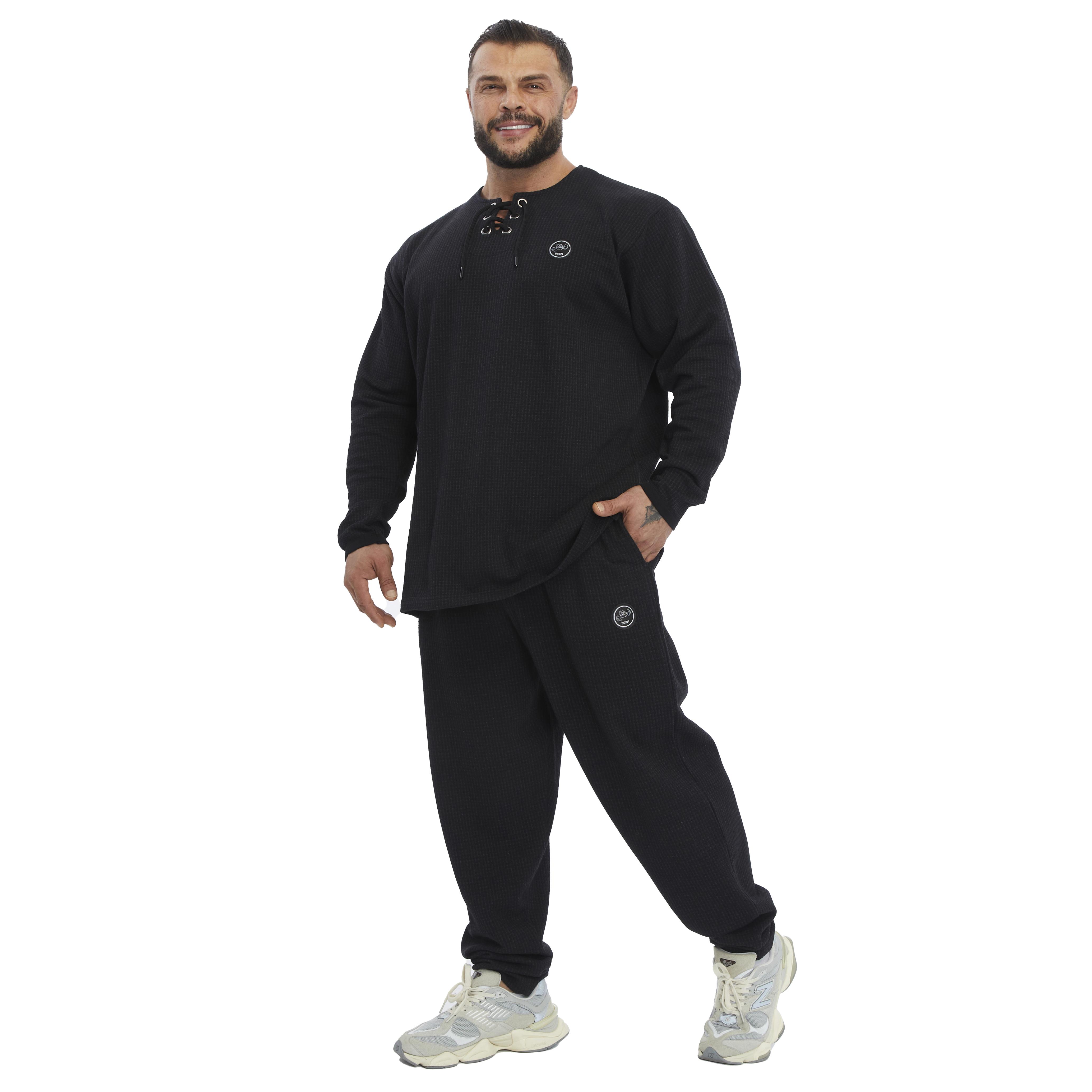 Mens Oversize Winter Lace Up Sweatshirt
