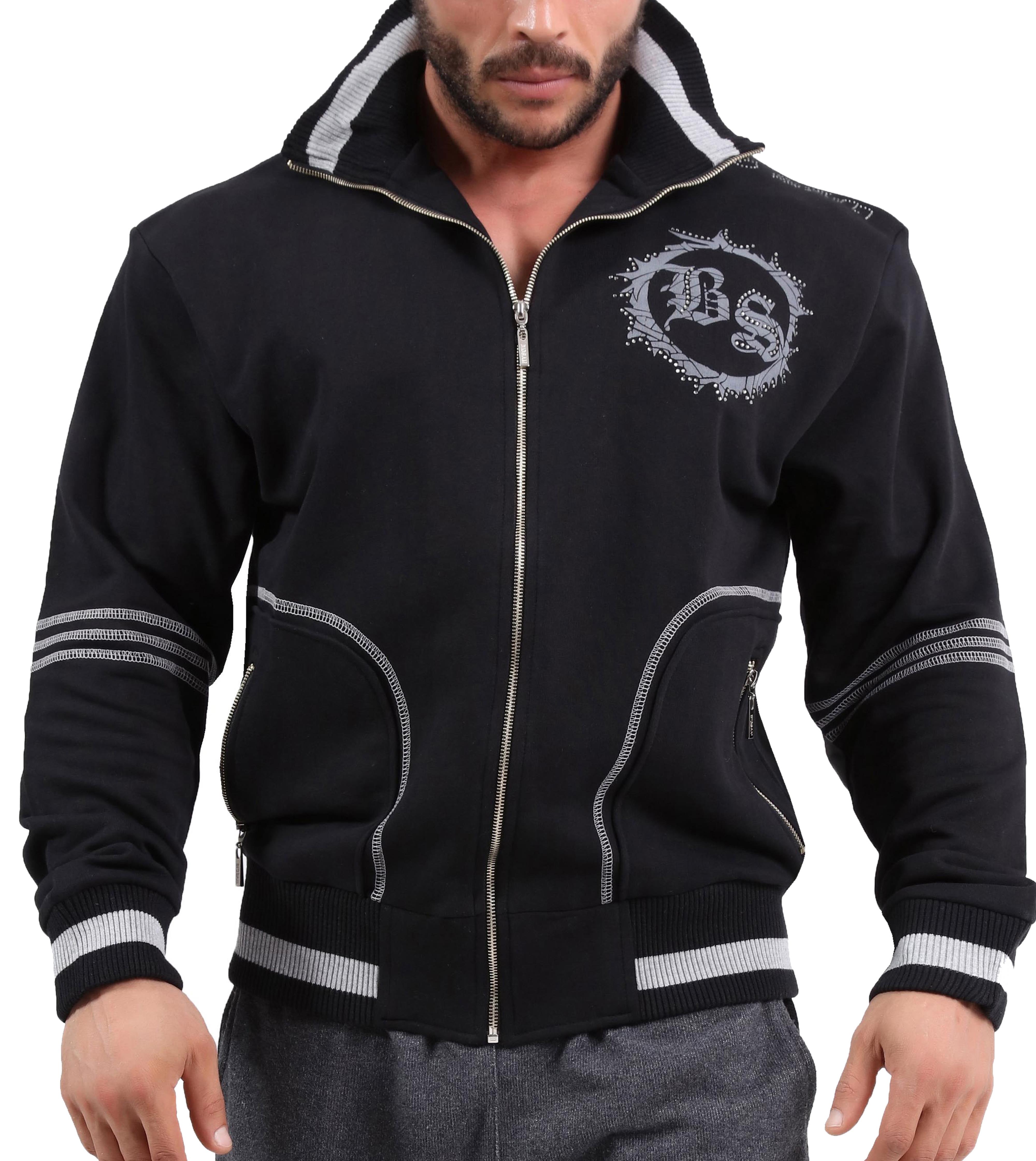 Mens Relaxed Winter Jacket Cotton Zippered Hoodie