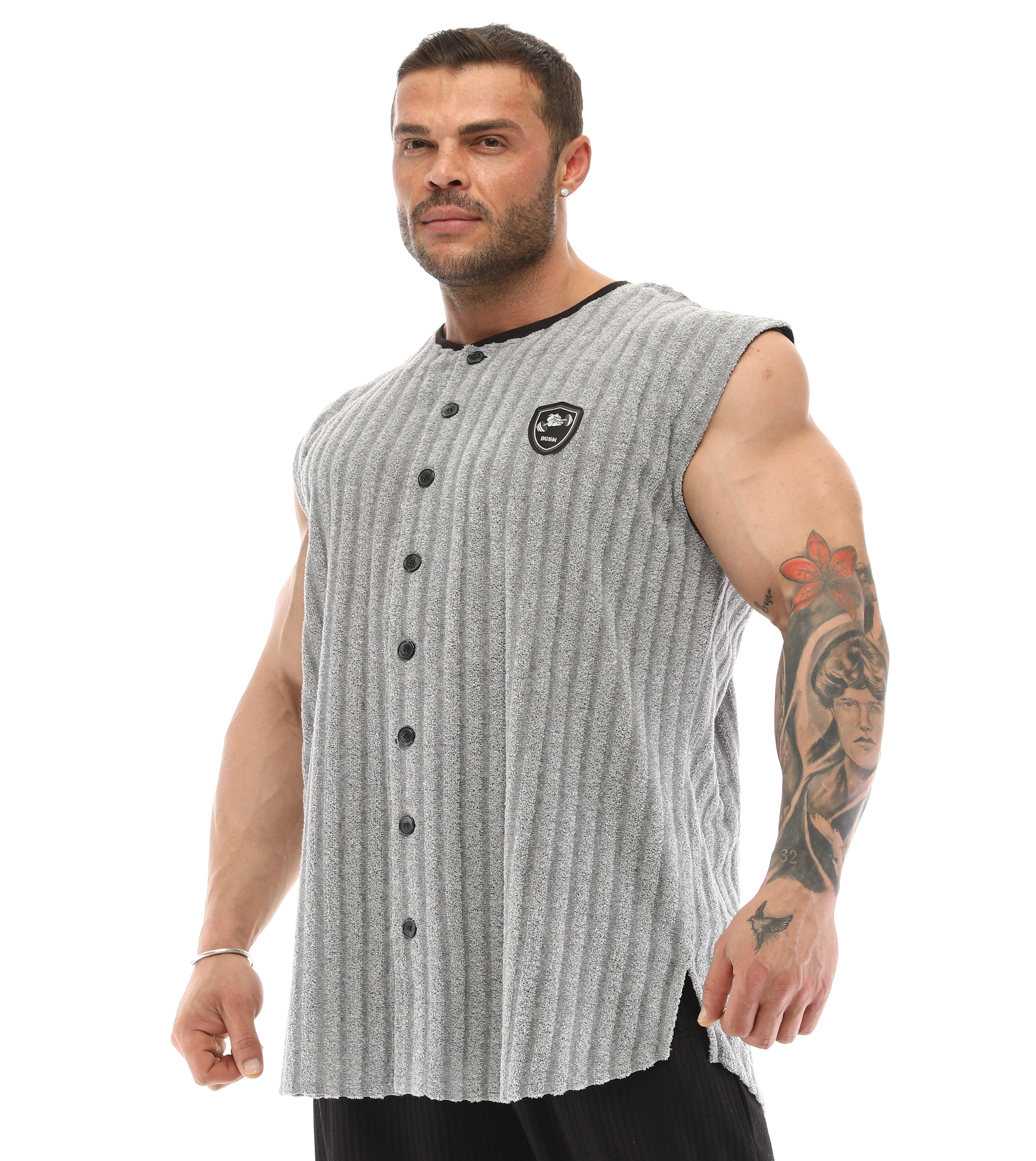 Mens Sleeveless Towel Gym Shirt