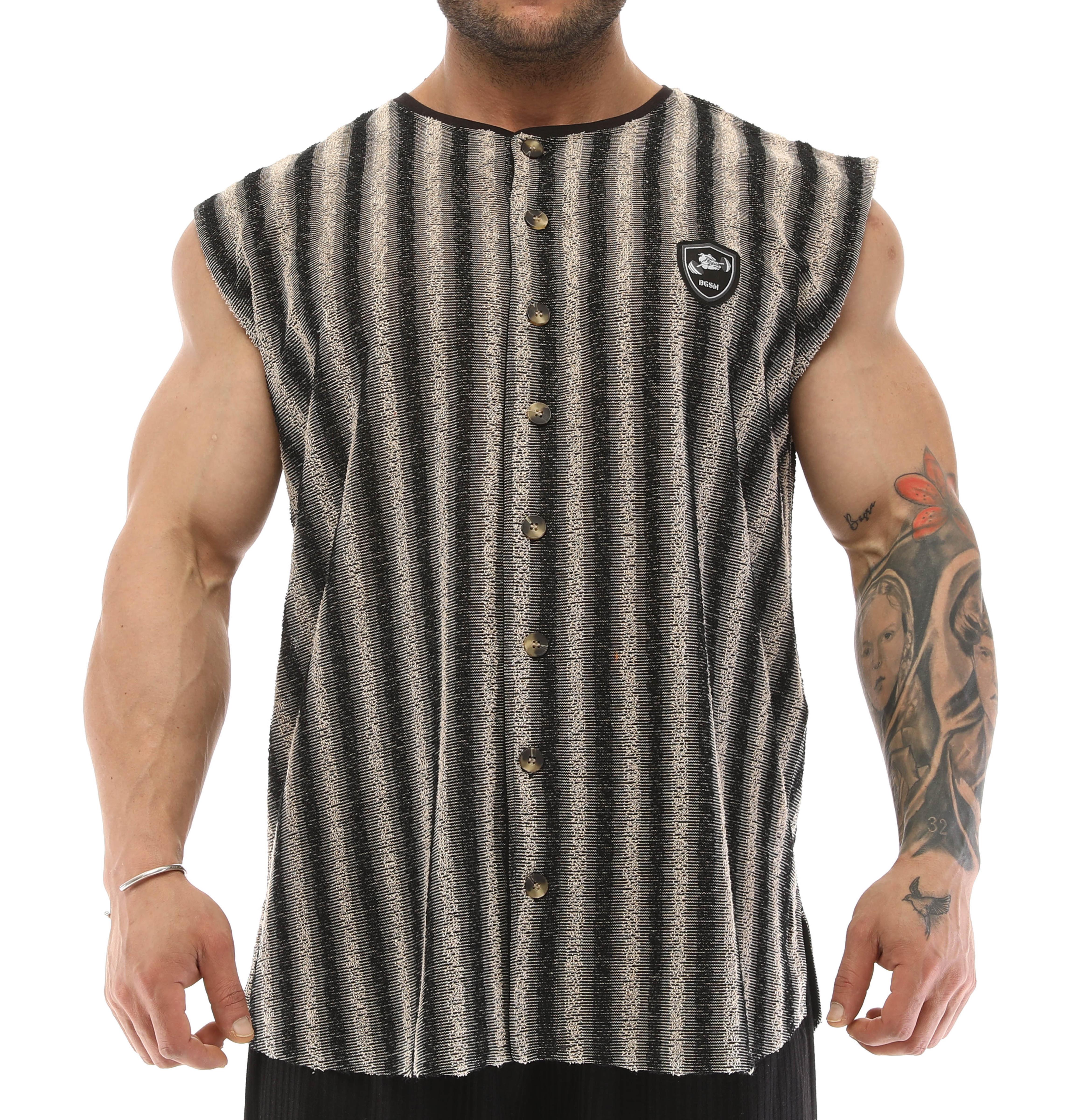 Mens Sleeveless Towel Gym Shirt