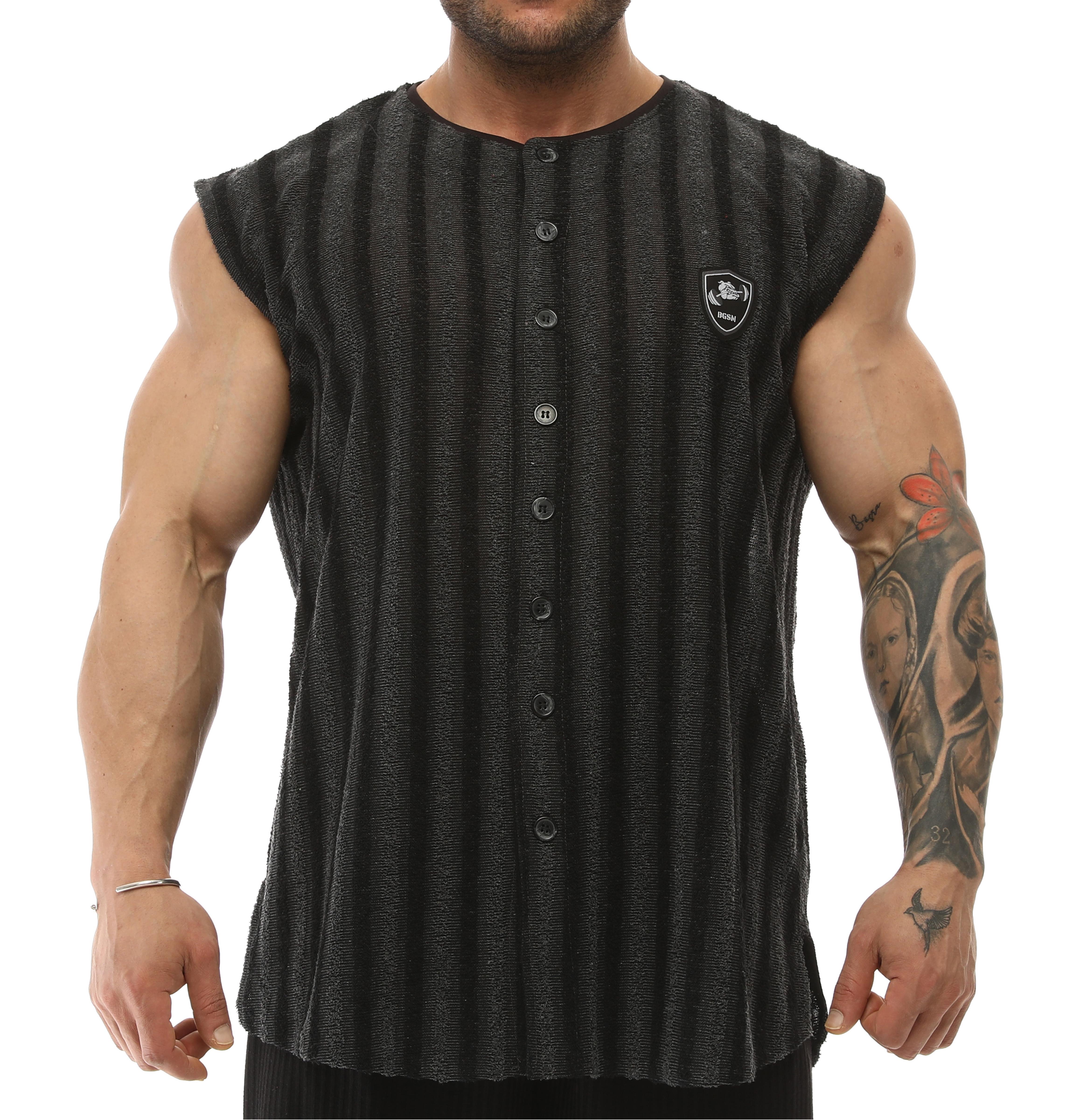 Mens Sleeveless Towel Gym Shirt