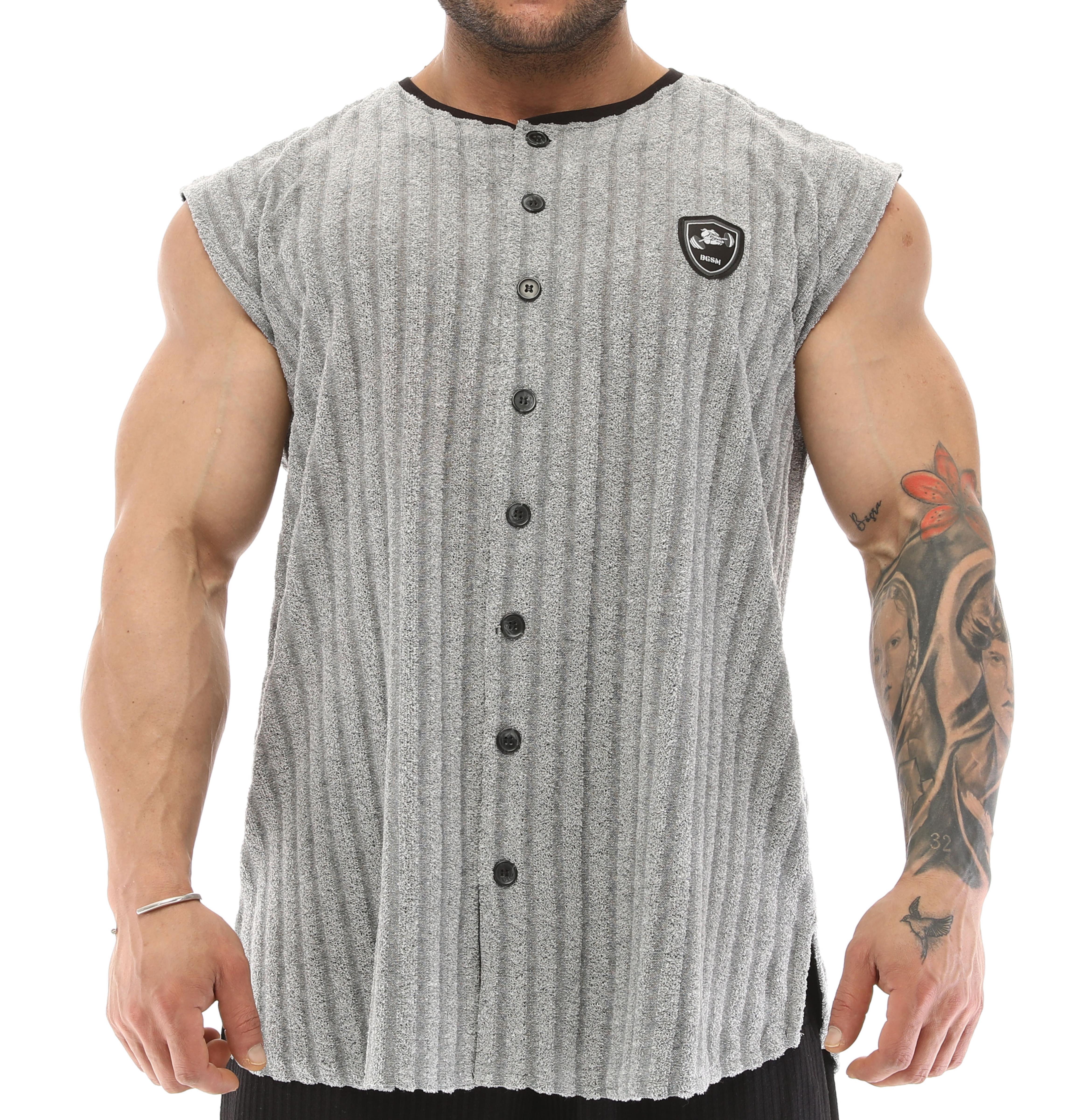 Mens Sleeveless Towel Gym Shirt
