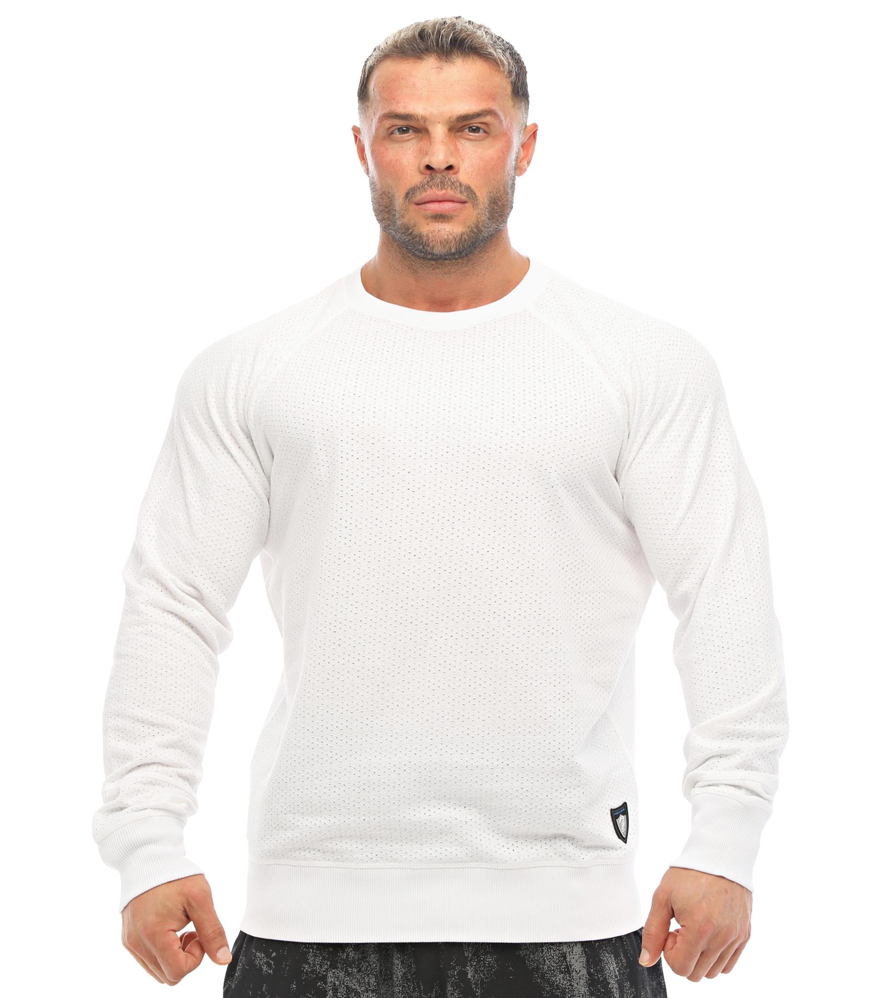 Mens Slim Fit Sweater Stilya White 