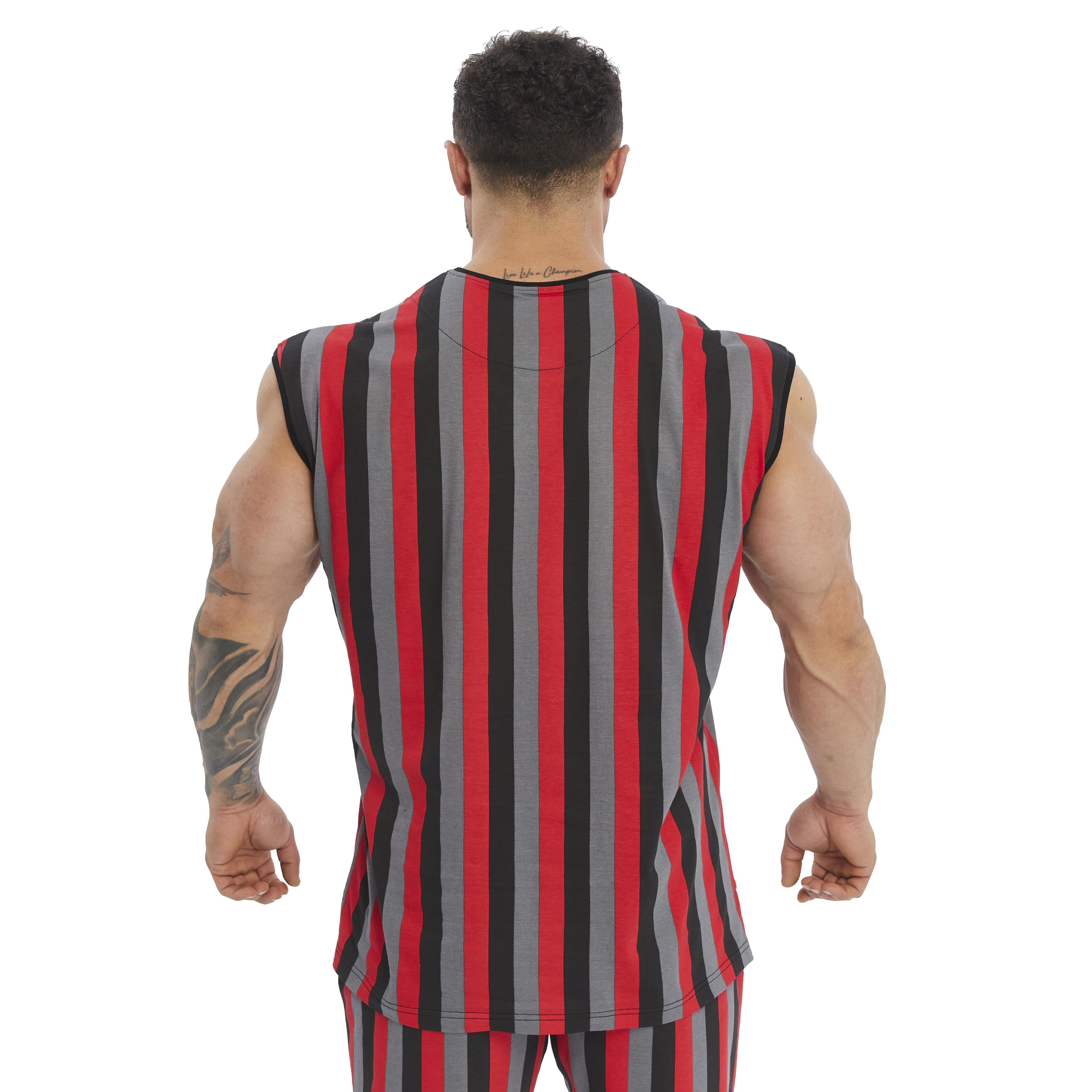 Mens Striped Tank Top Cotton