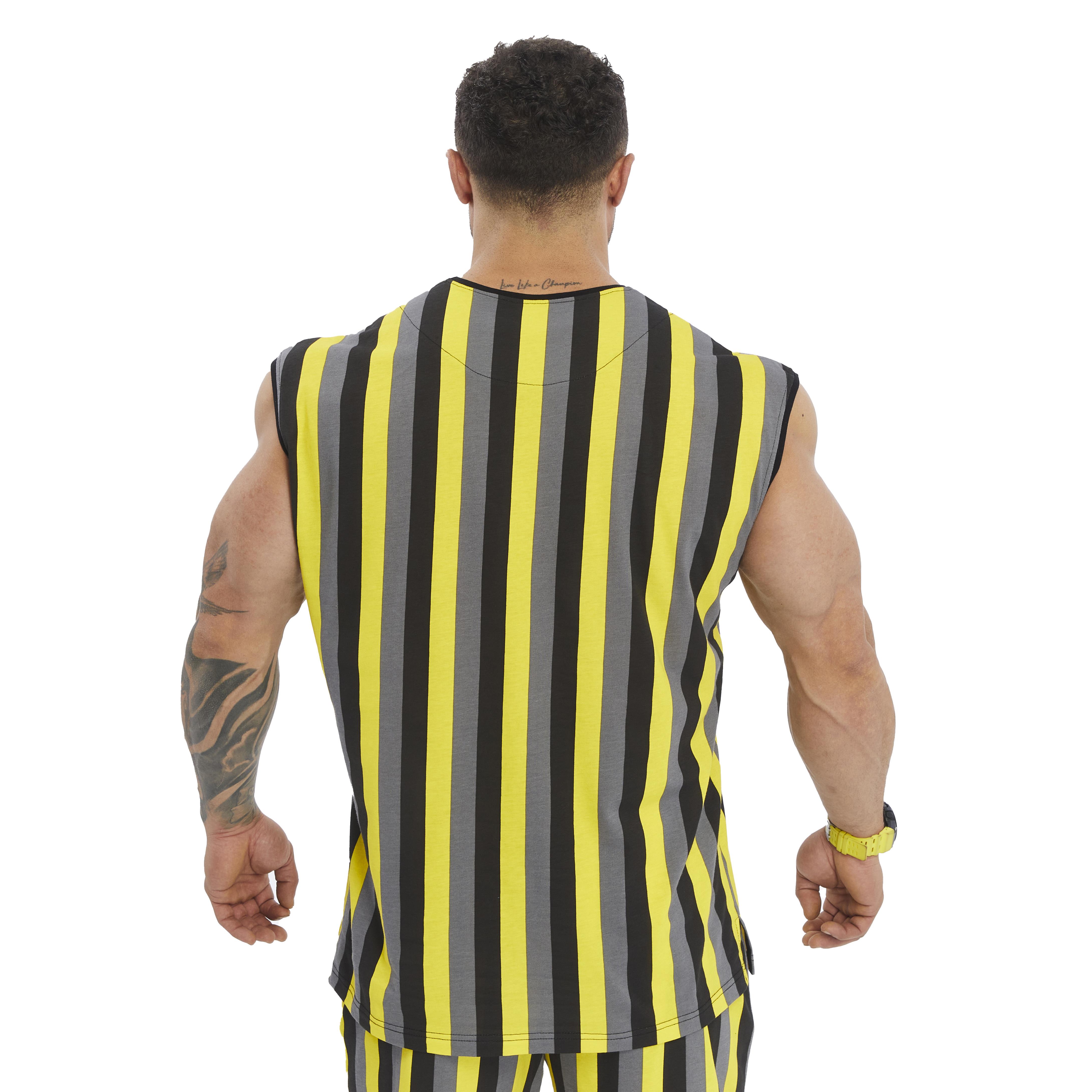 Mens Striped Tank Top Cotton