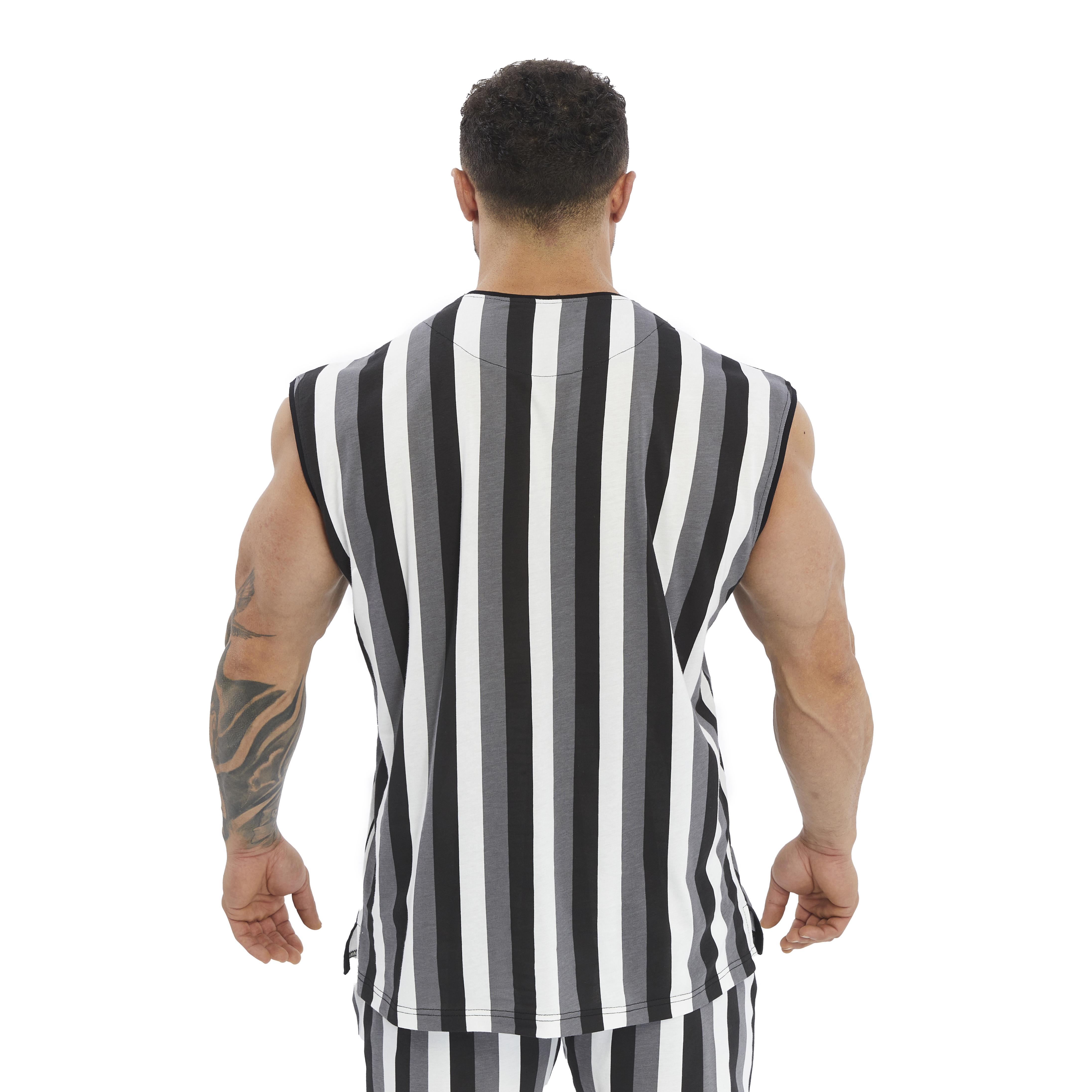 Mens Striped Tank Top Cotton