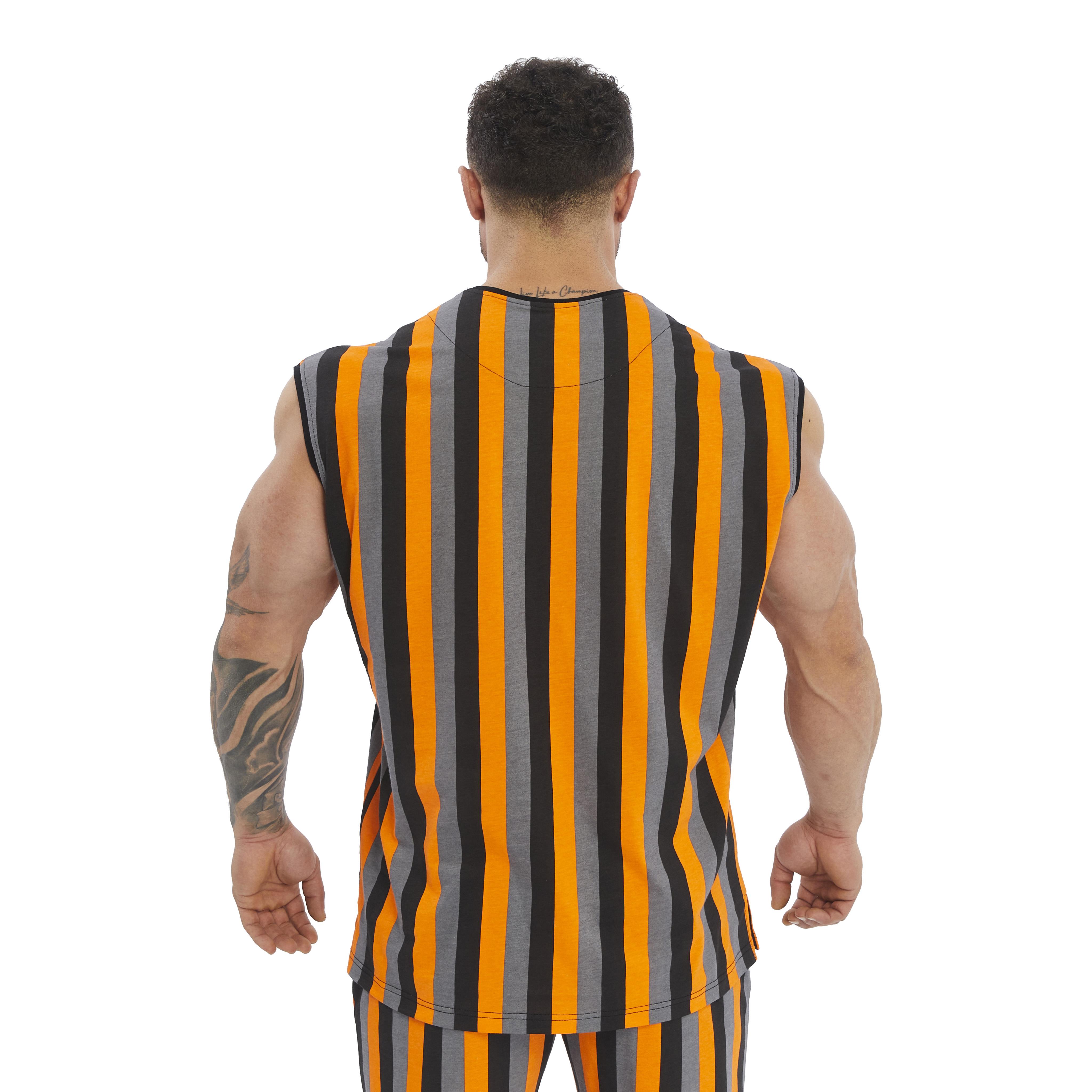 Mens Striped Tank Top Cotton