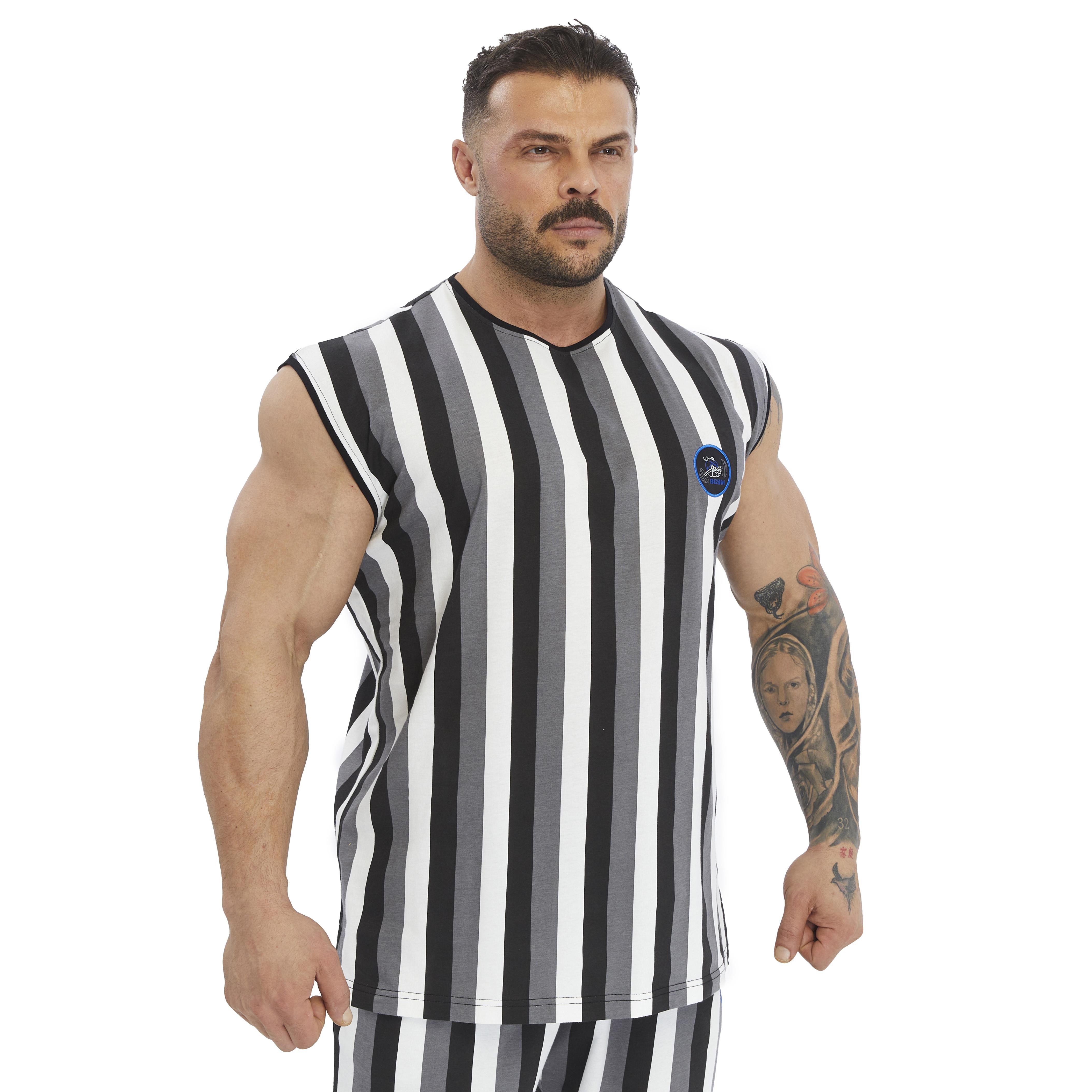 Mens Striped Tank Top Cotton