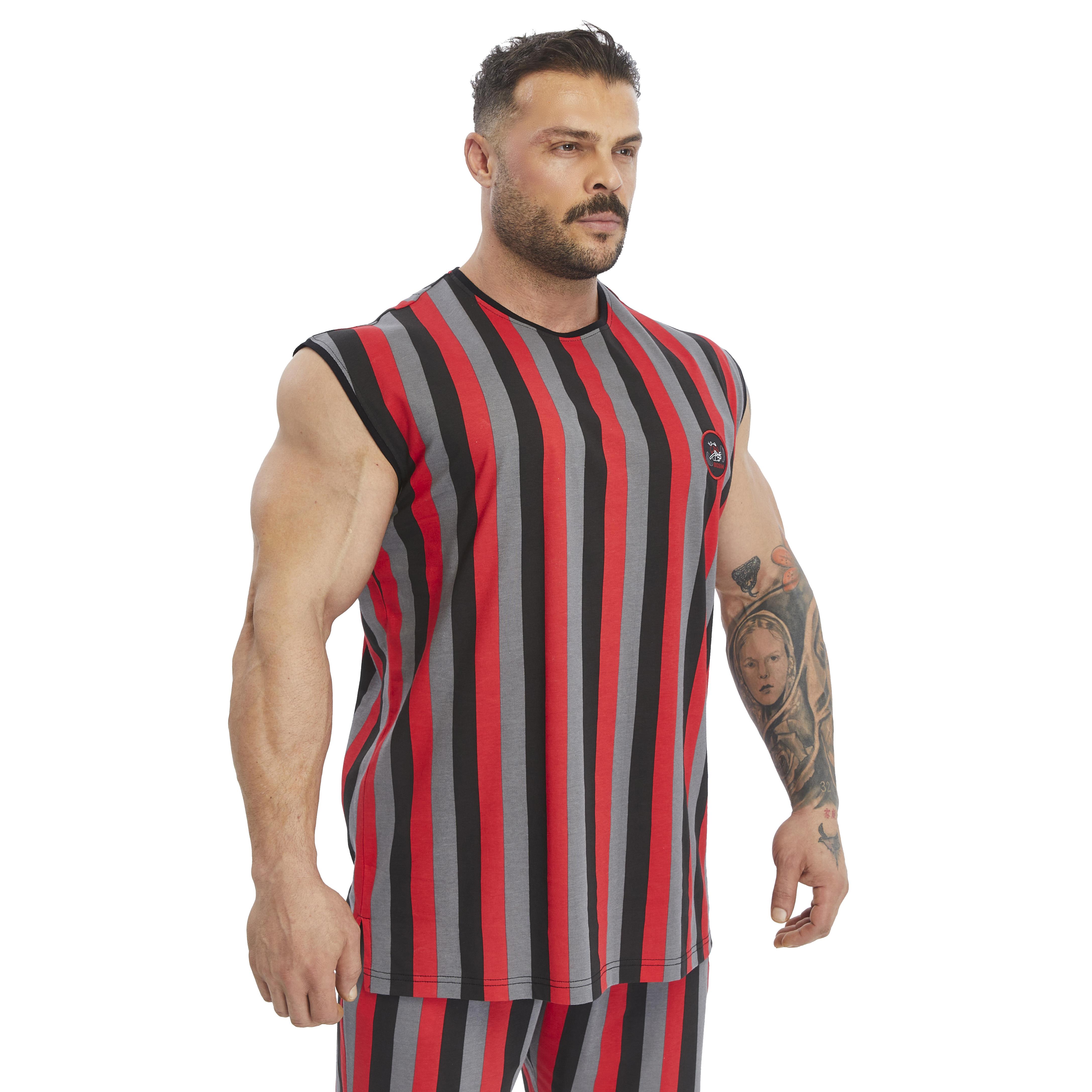 Mens Striped Tank Top Cotton