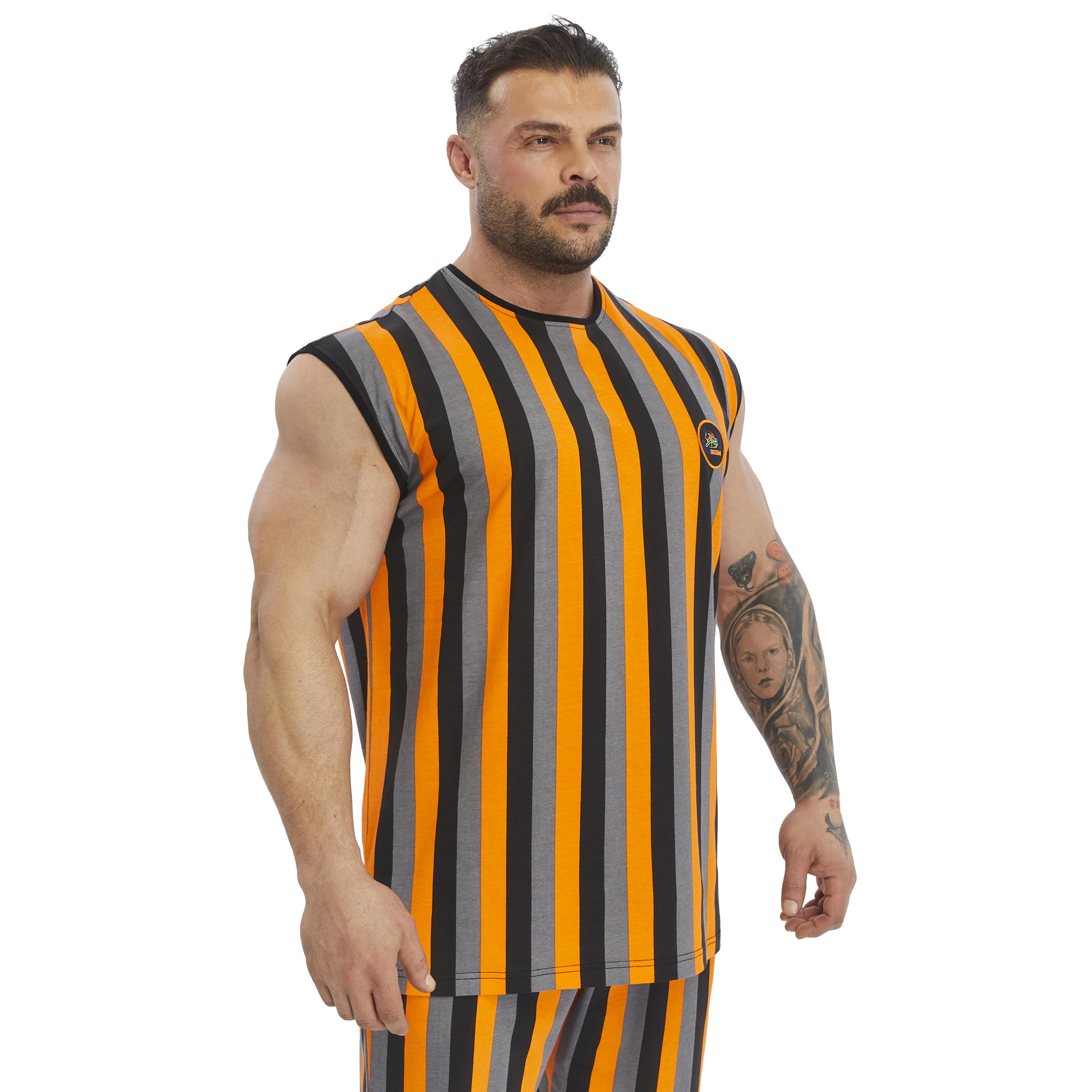 Mens Striped Tank Top Cotton