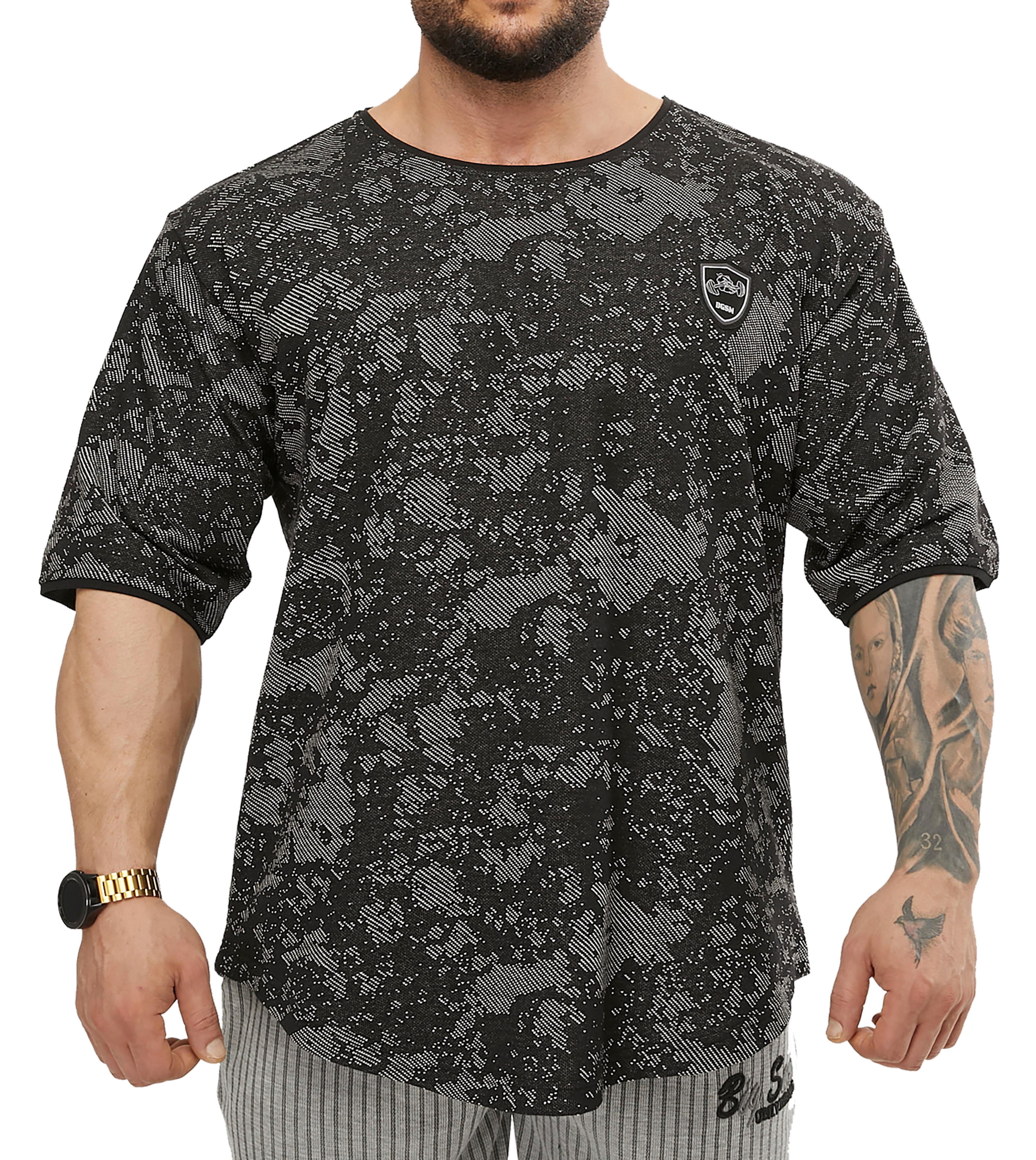 Mens Technic Camouflage Rag Top Oversize T-shirt
