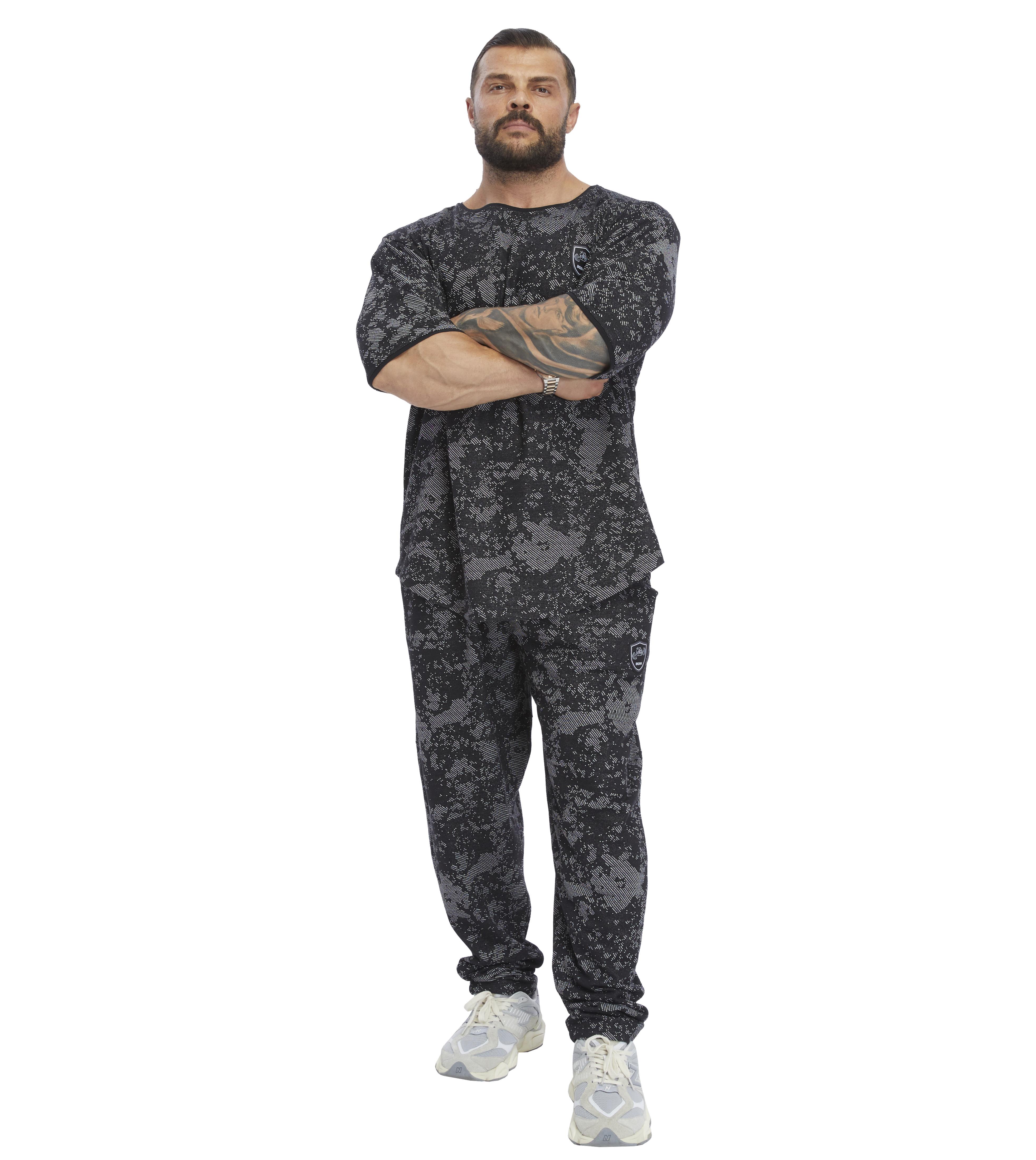 Mens Technic Camouflage Rag Top Oversize T-shirt
