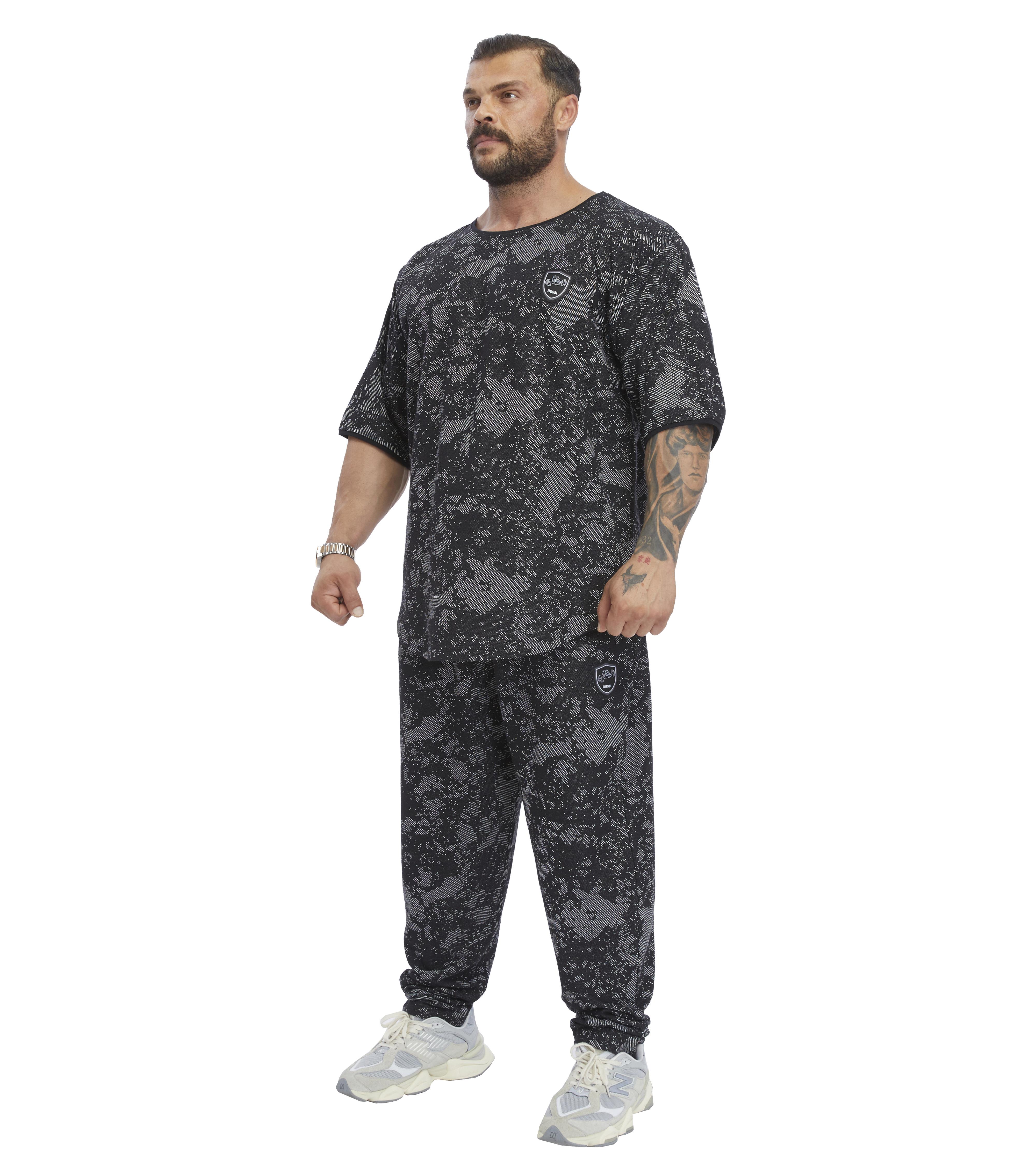 Mens Technic Camouflage Rag Top Oversize T-shirt