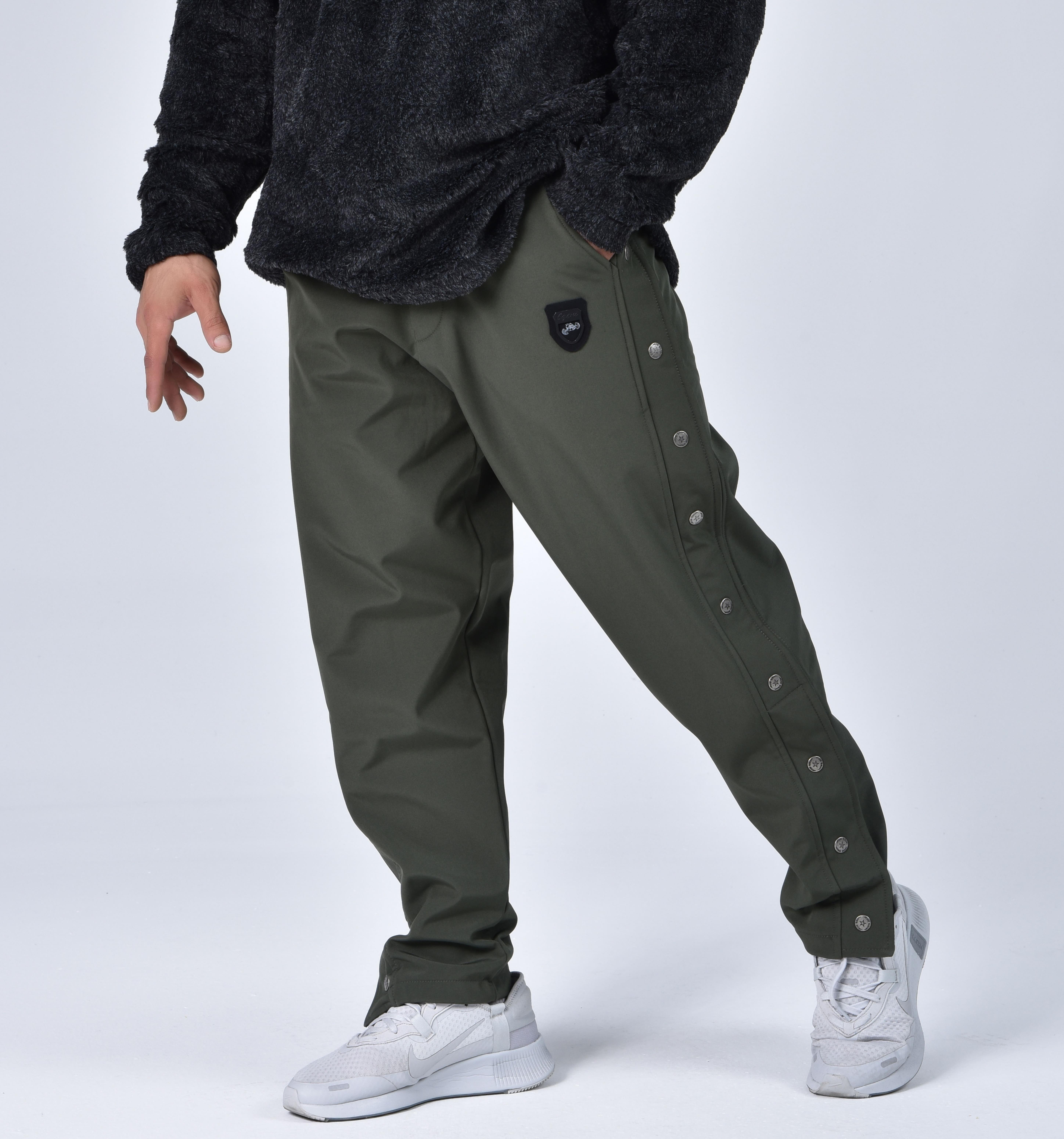 Mens Winter Softhell Pants Waterproof Loose Fit