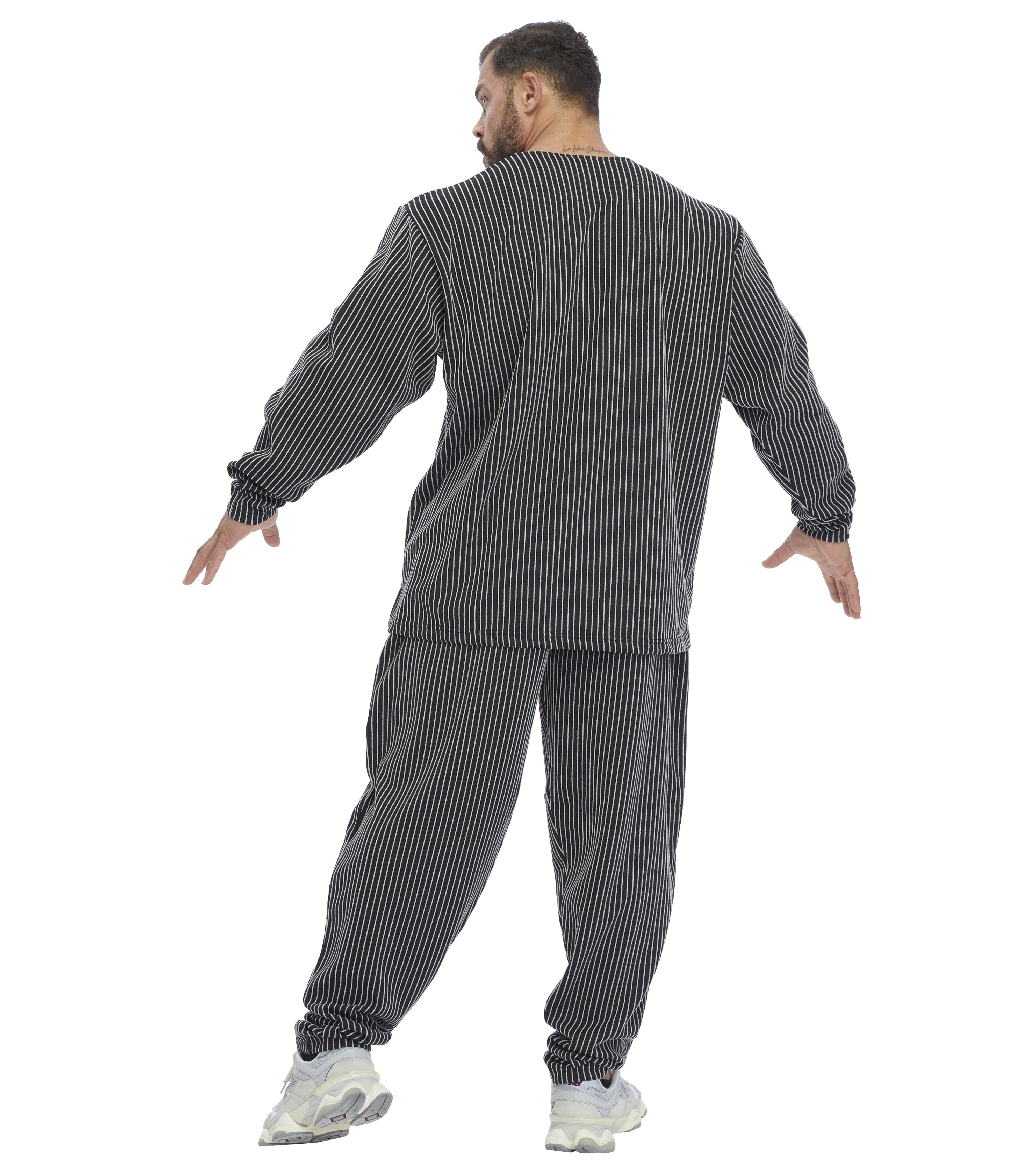 Mens Winter Sweatshirt Oversize Striped Design