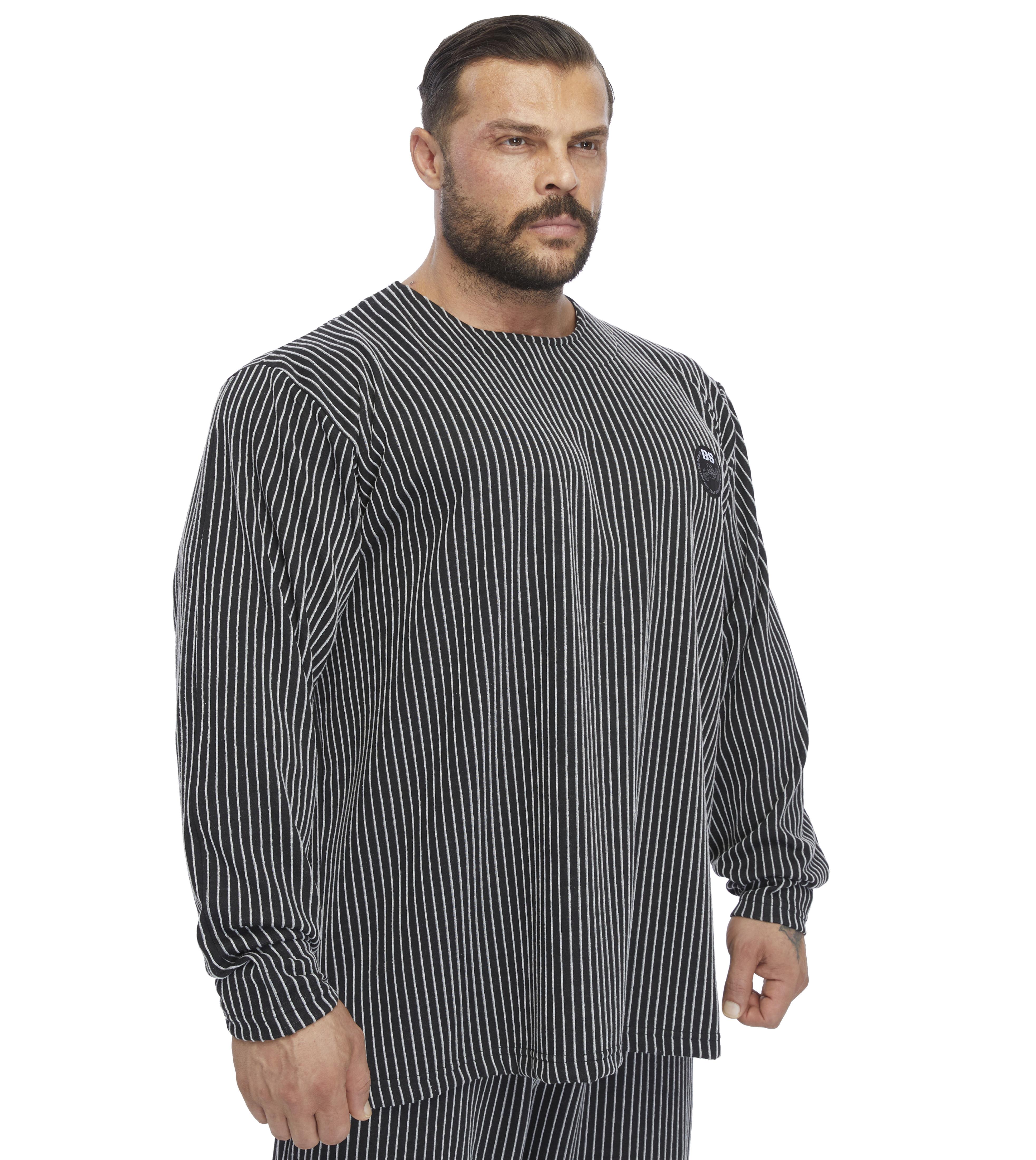 Mens Winter Sweatshirt Oversize Striped Design
