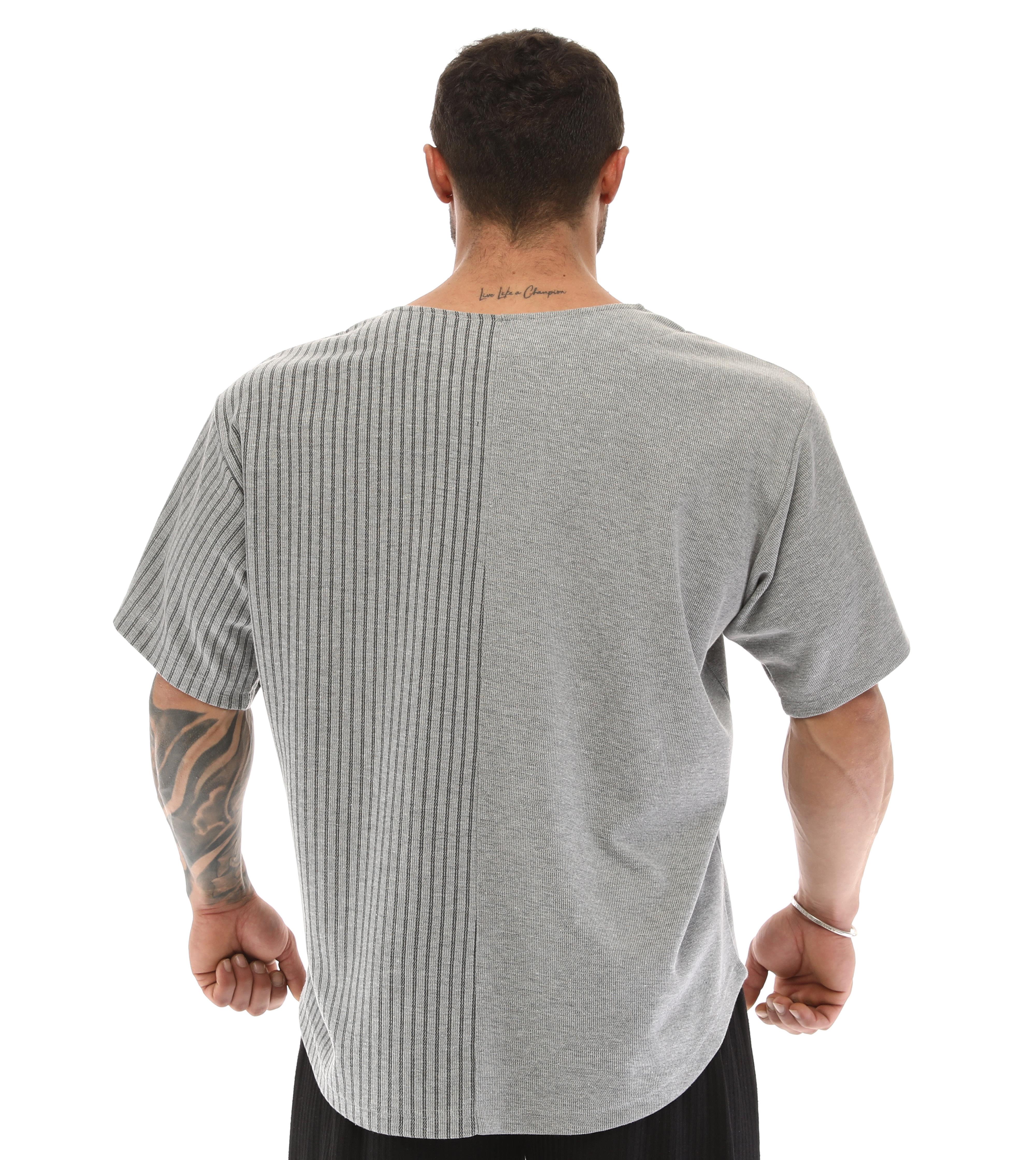 Oversize Bodybuilding Rag Top T-shirt Grey