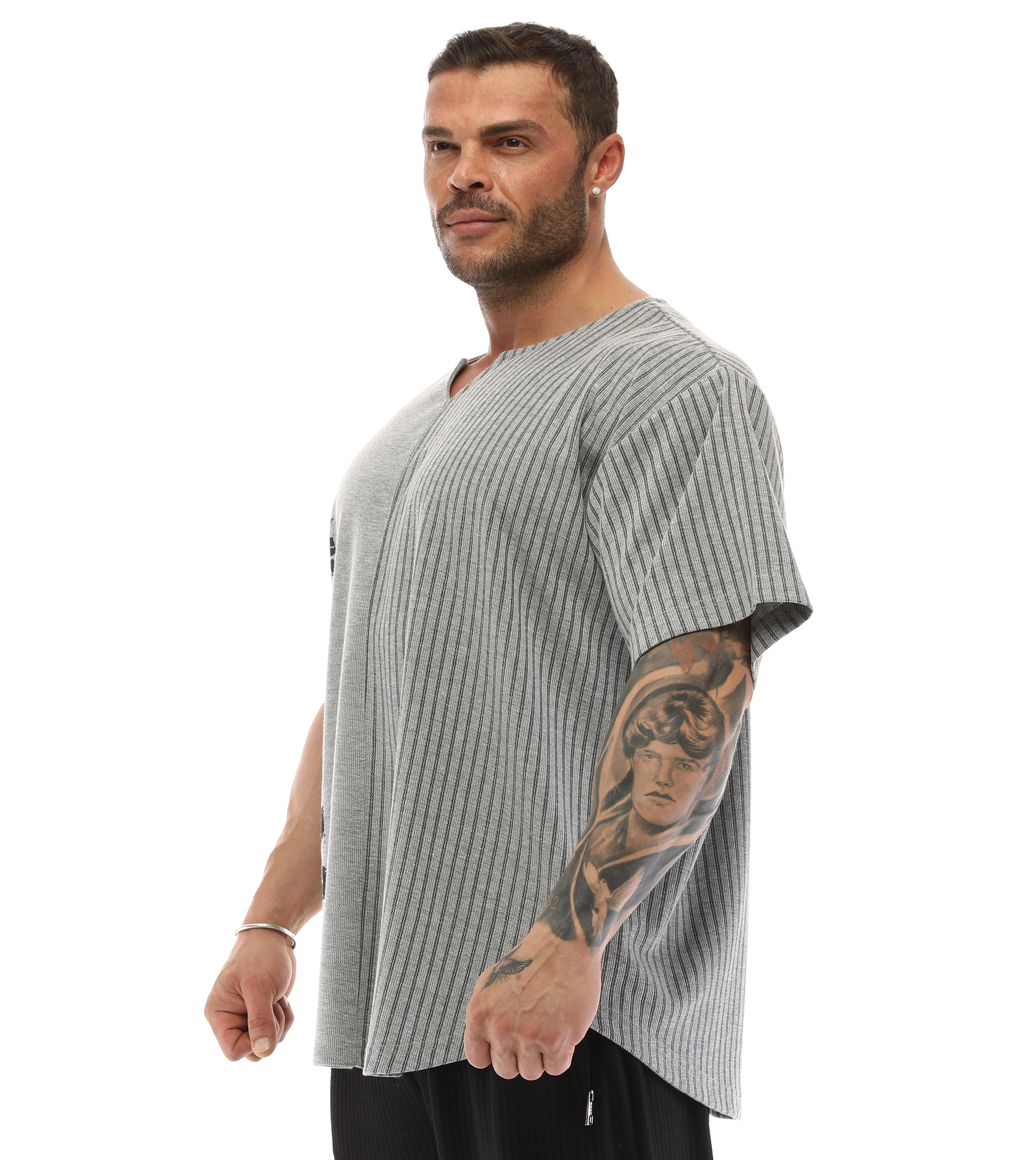 Oversize Bodybuilding Rag Top T-shirt Grey