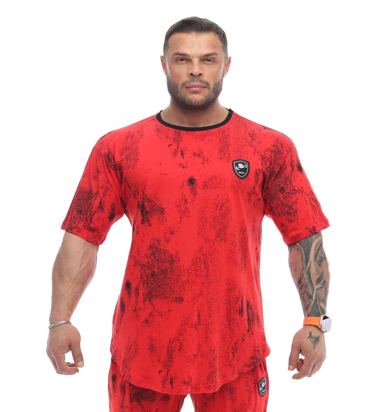Oversize Gym Rag Top T-shirt Red
